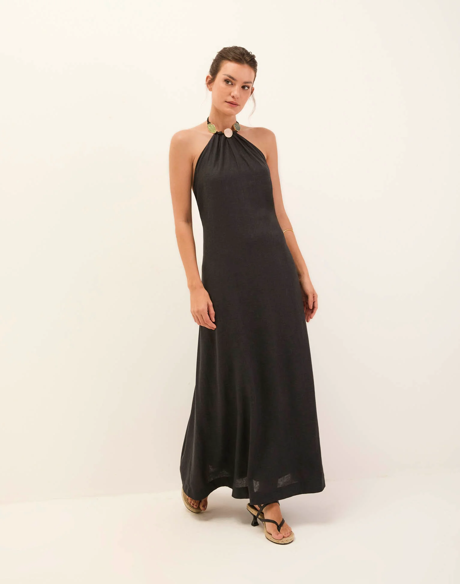 Aiden Long Dress - Black