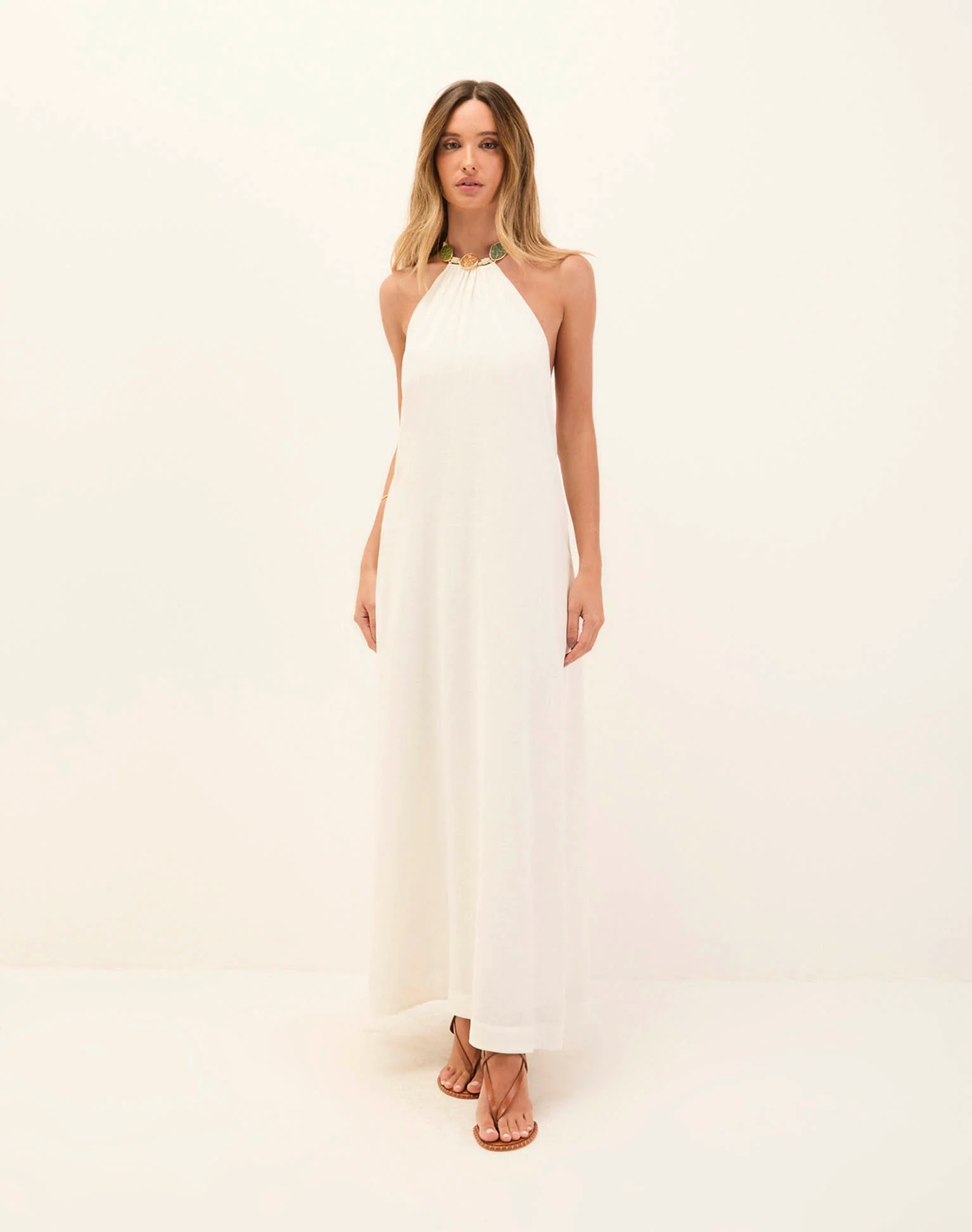 Aiden Long Dress - Off White
