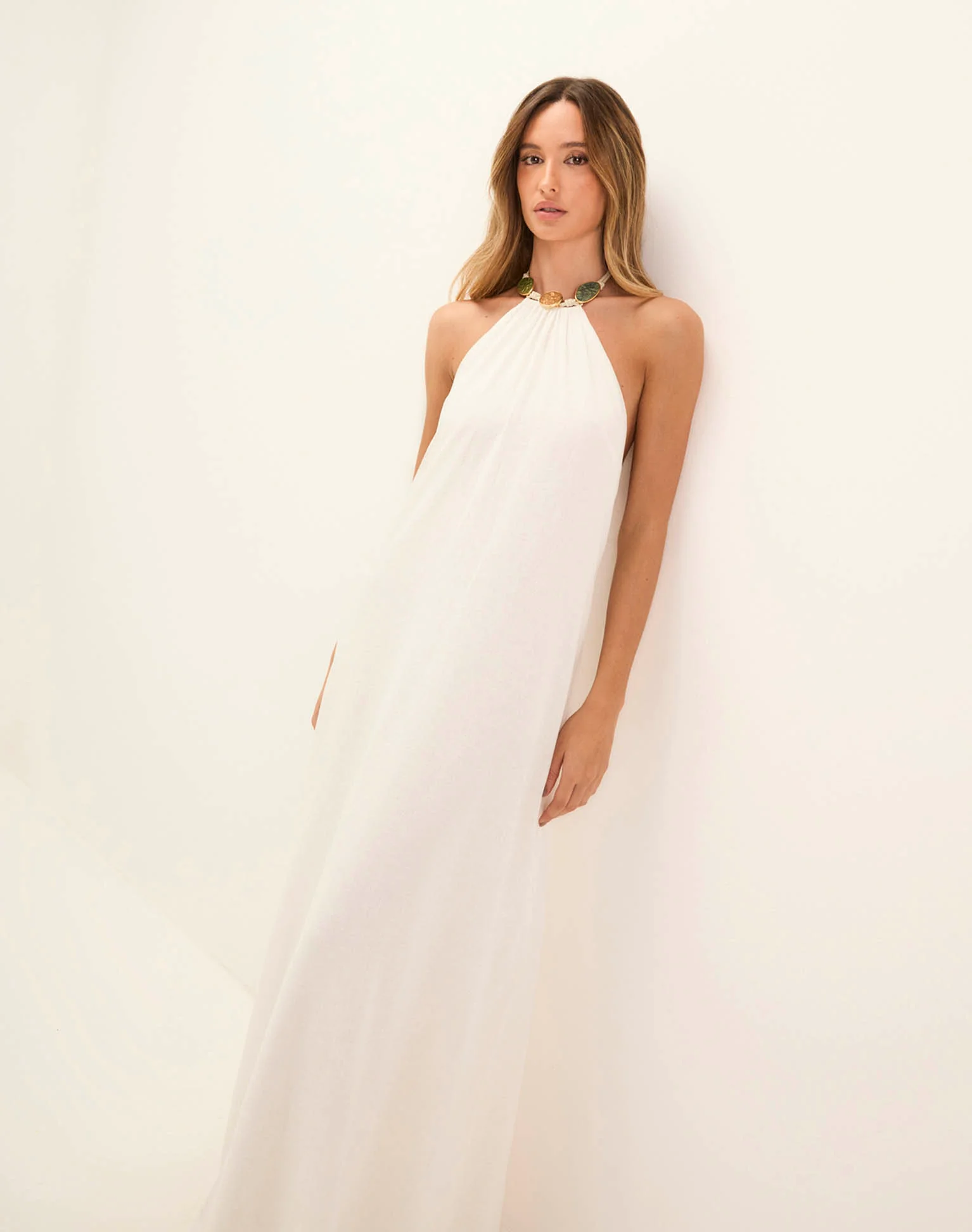 Aiden Long Dress - Off White - Image 4