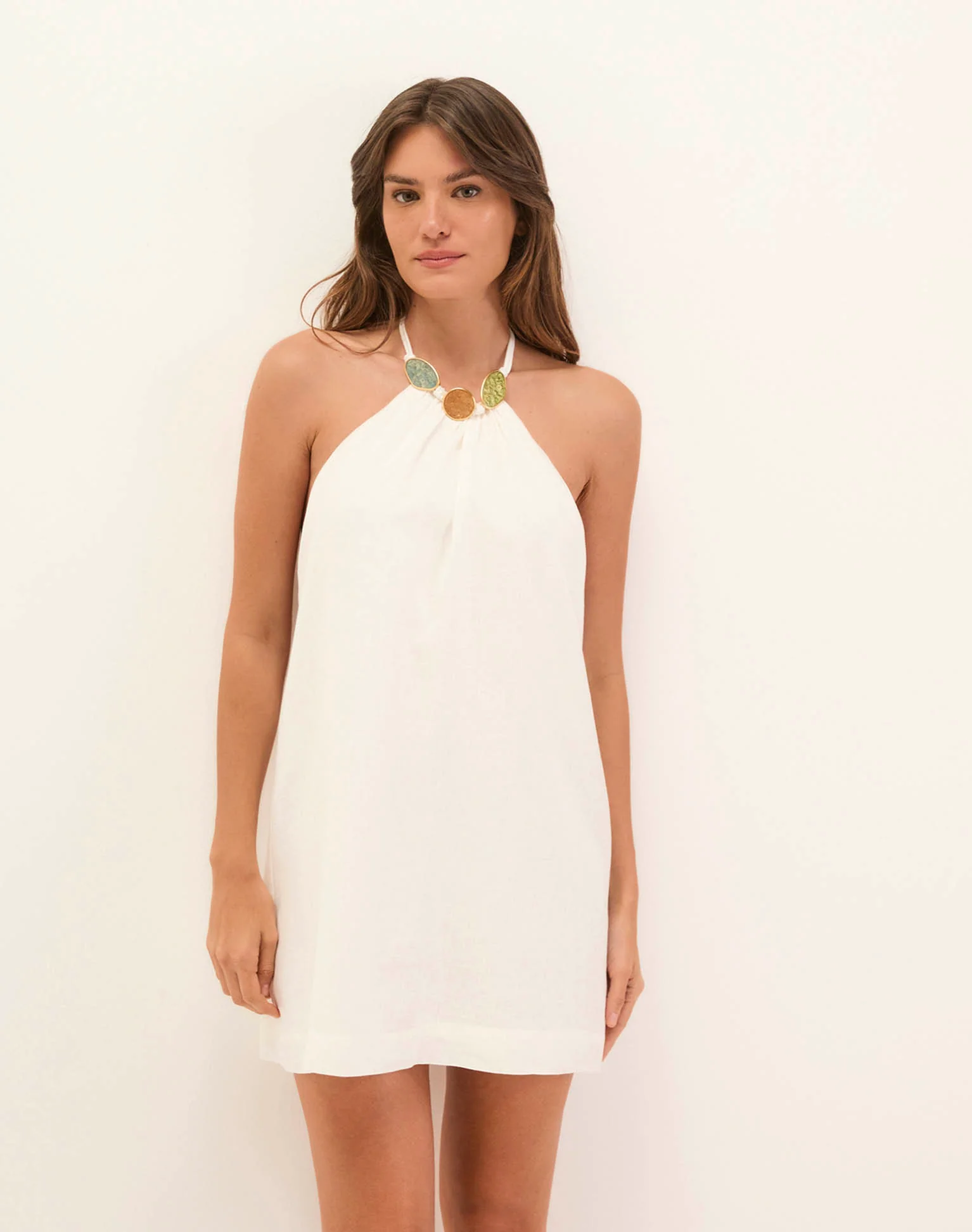 Aiden Short Dress - Off White - Image 3