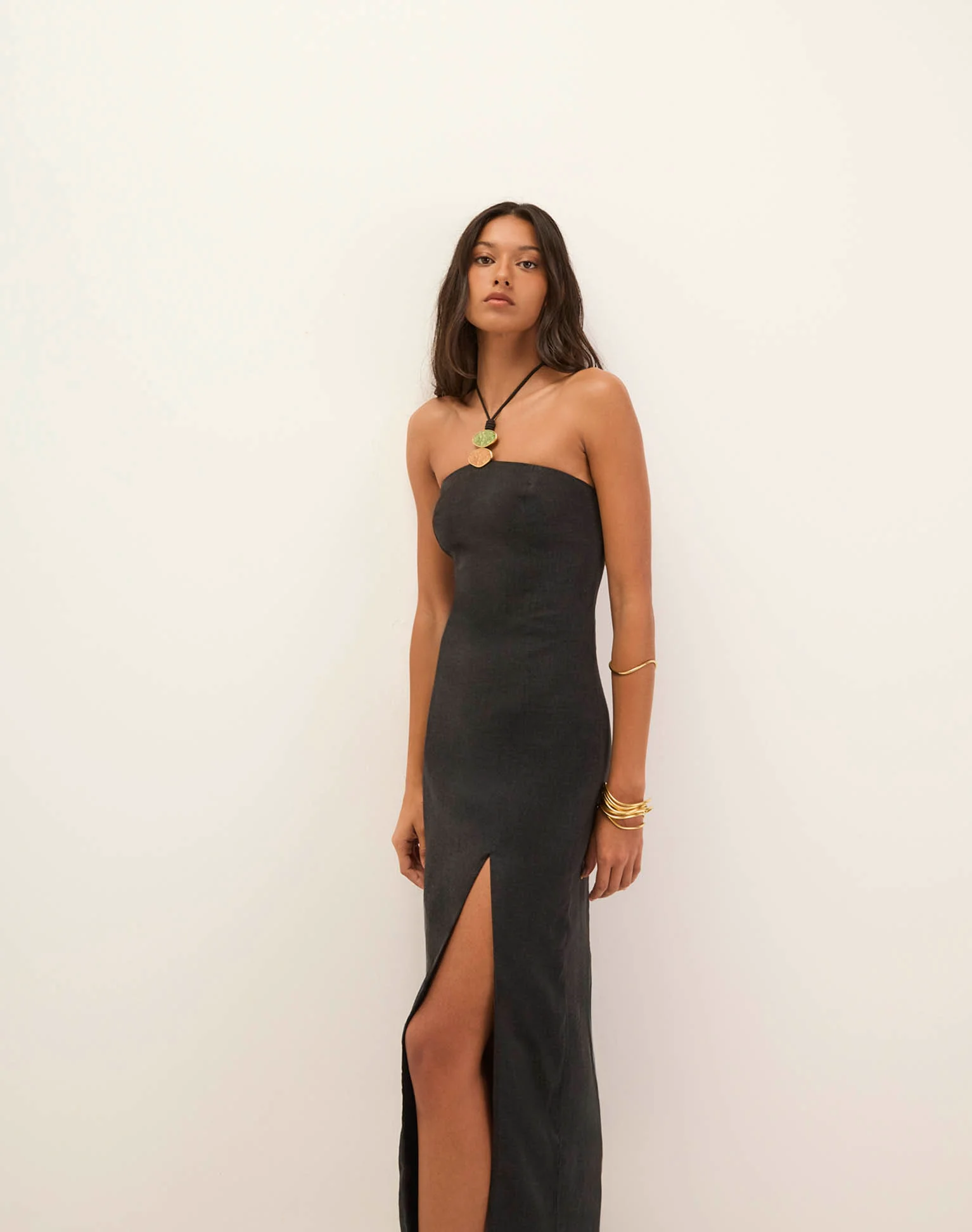 Arden Midi Dress - Black - Image 3