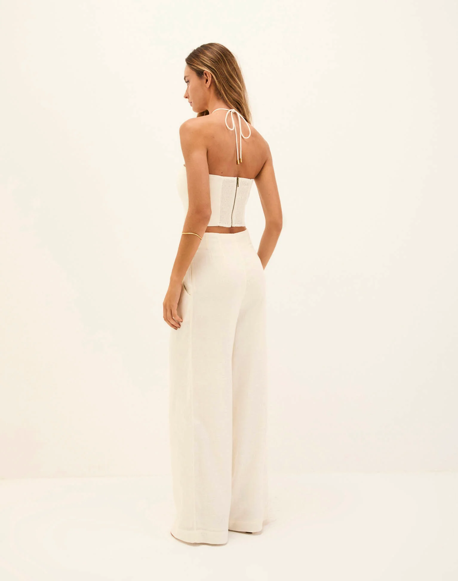 Arden Halter Top - Off White - Image 3