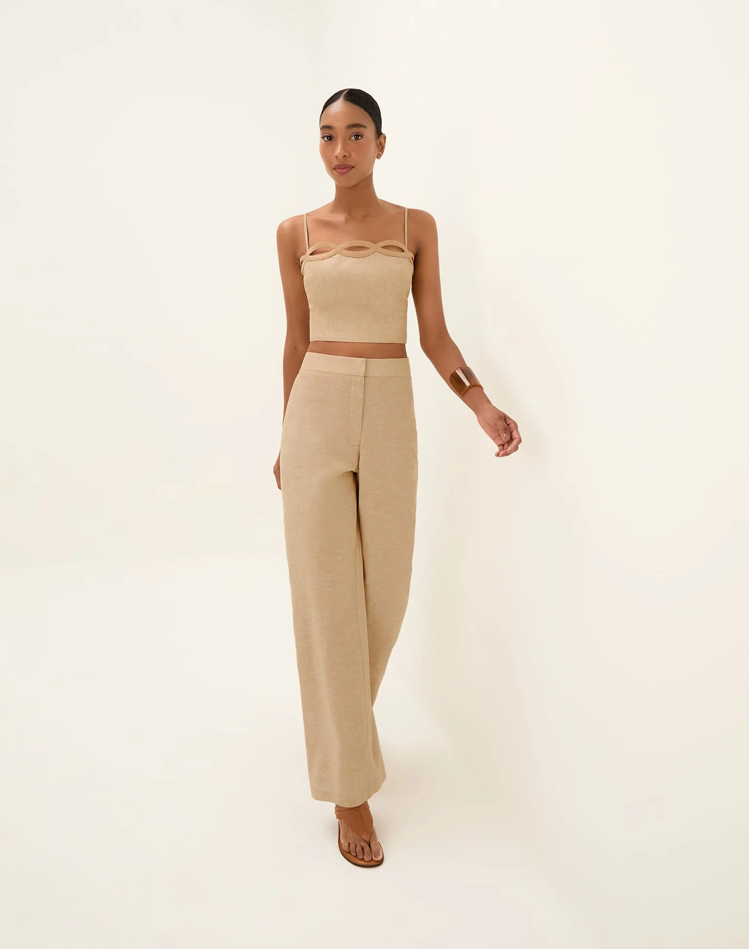 Bianca Cropped Top - Raffia - Image 2