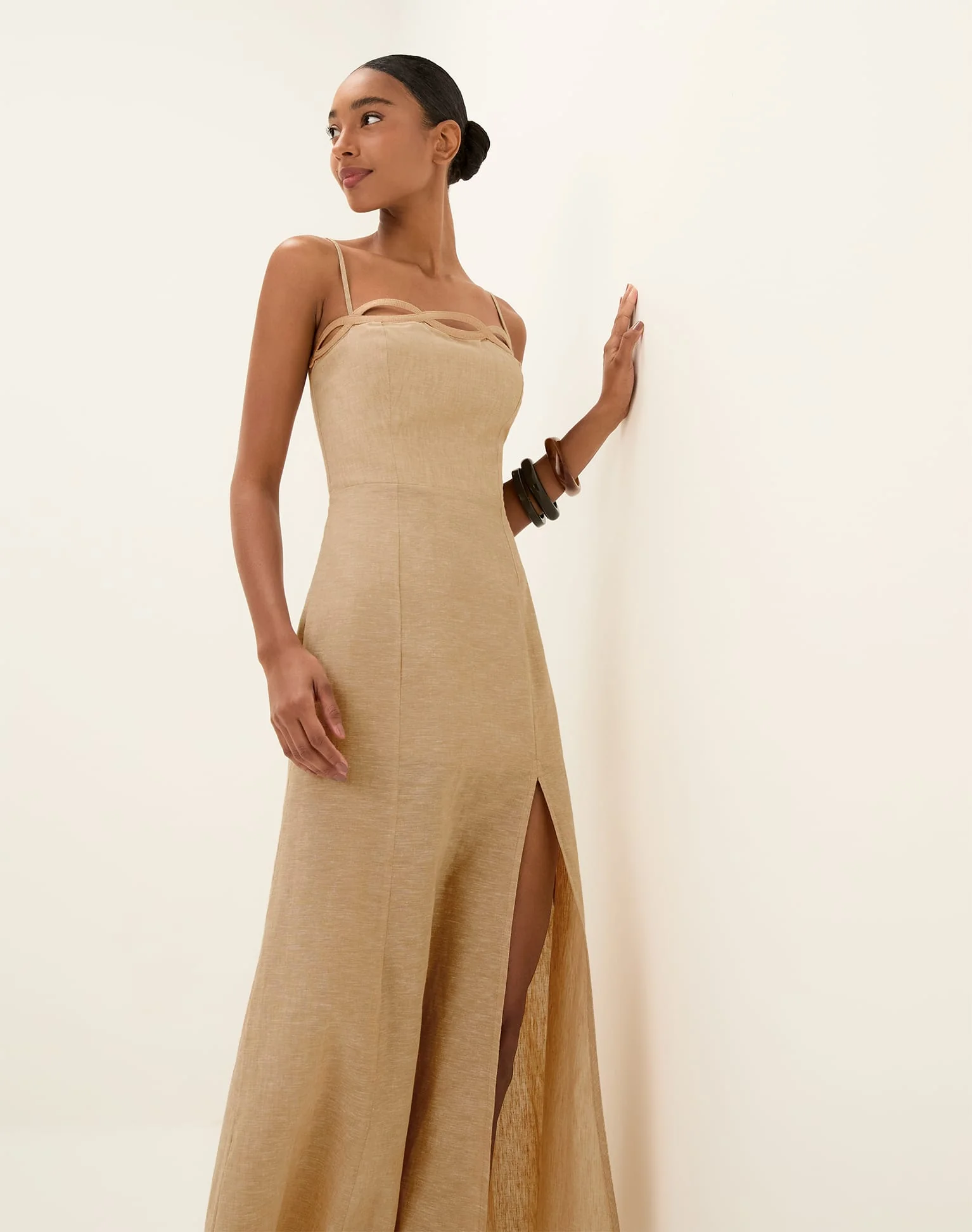 Bianca Long Dress - Raffia - Image 3
