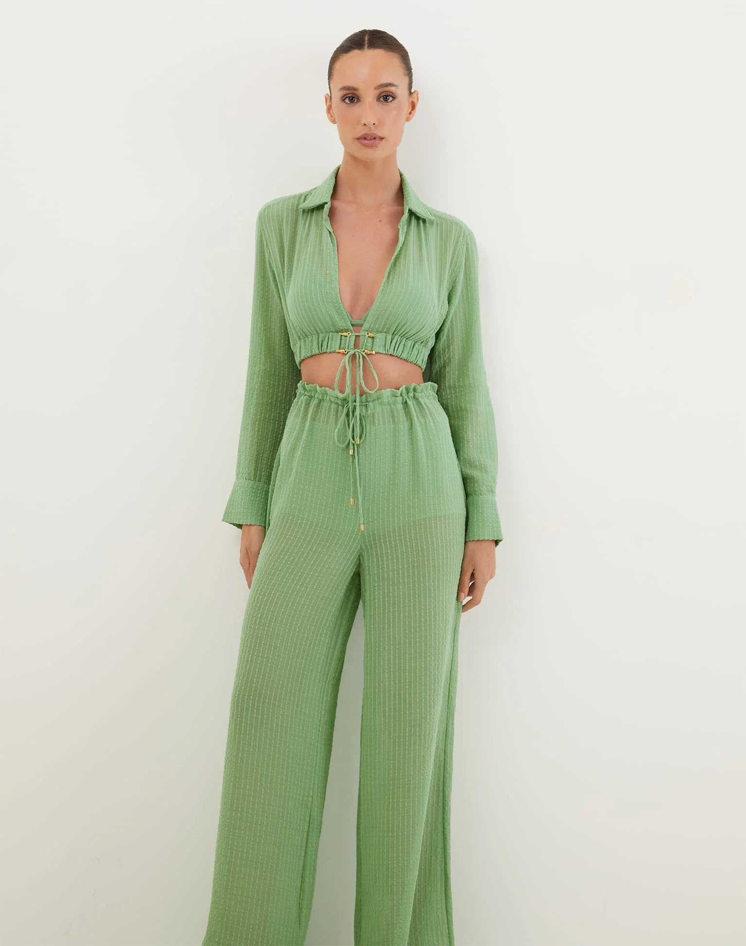 Bianca Pants (Exchange Only) - Aloe - Image 10