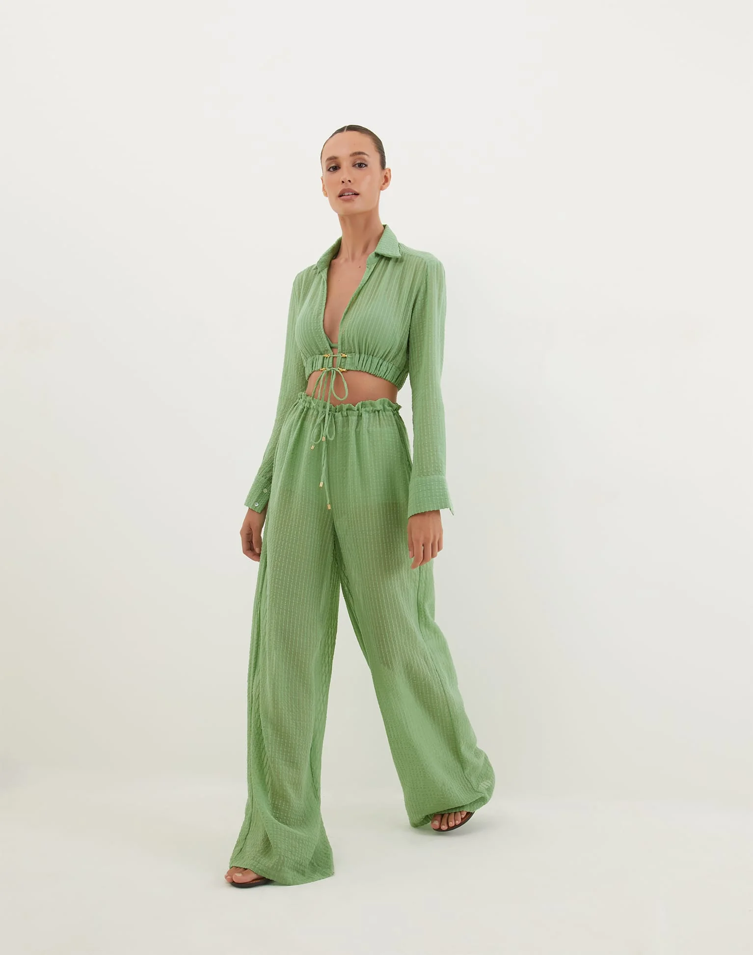 Bianca Pants (Exchange Only) - Aloe - Image 6