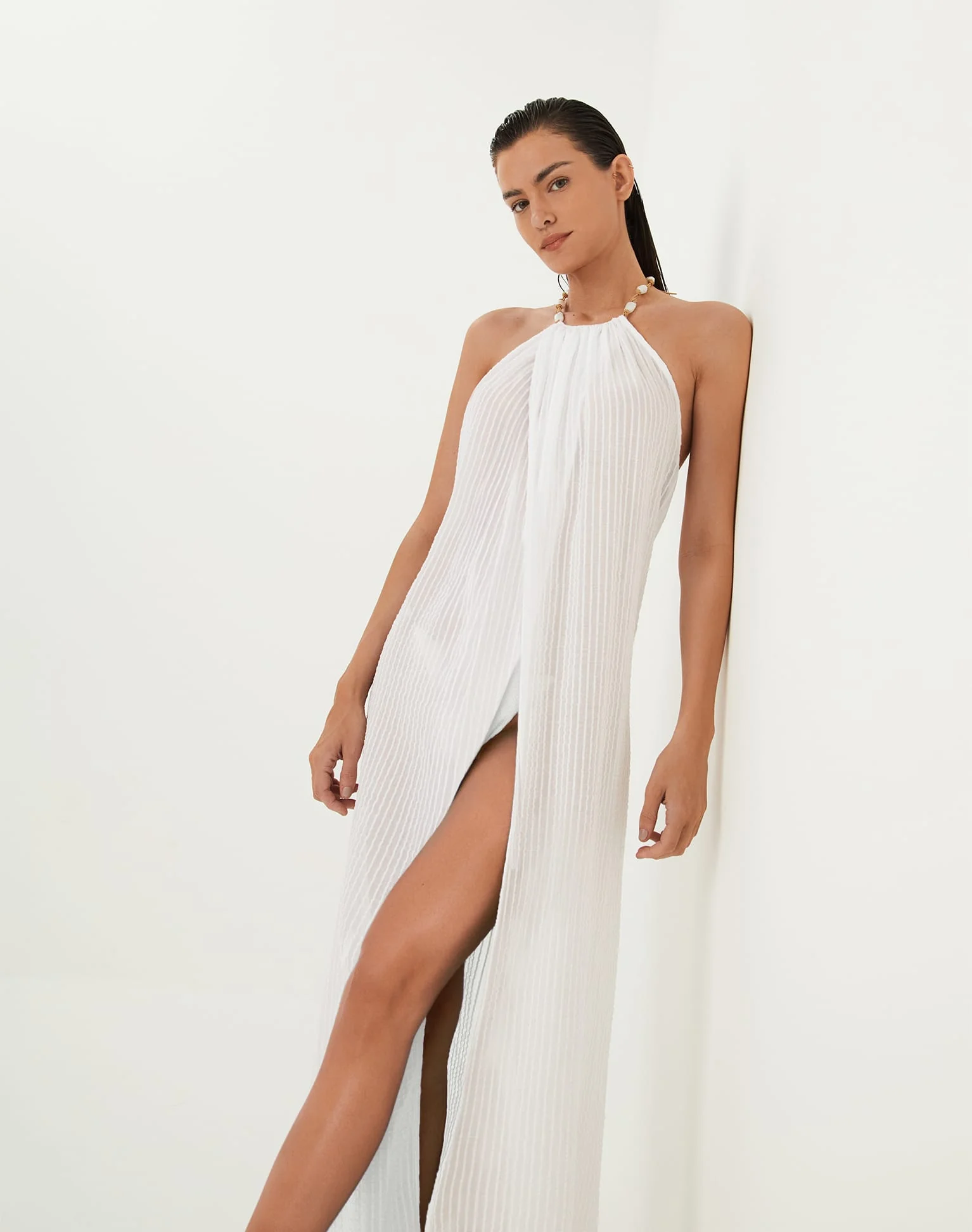 Cloe Long Cover Up - Off White - Image 3