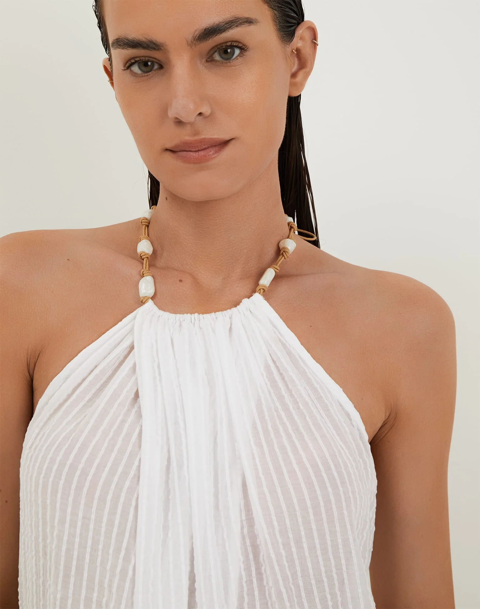 Cloe Long Cover Up - Off White - Image 4