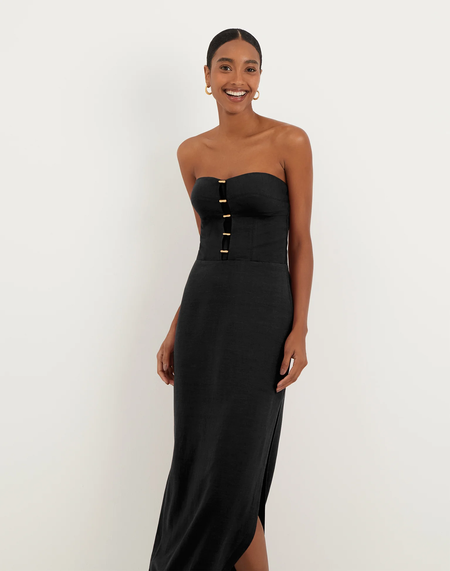Emilia Midi Dress - Black - Image 4