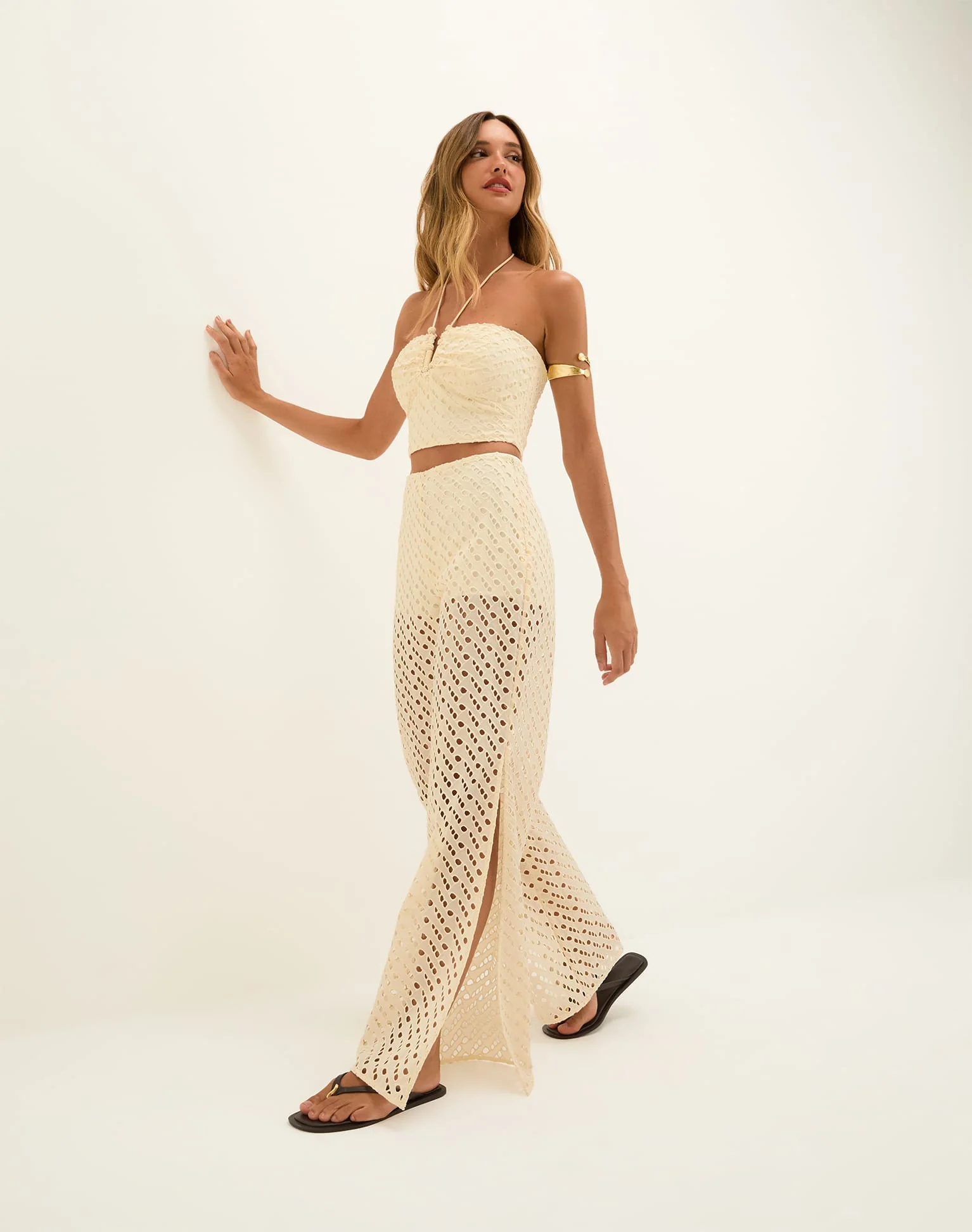 Eyelet Melinda Cropped Top - Glitz - Image 2