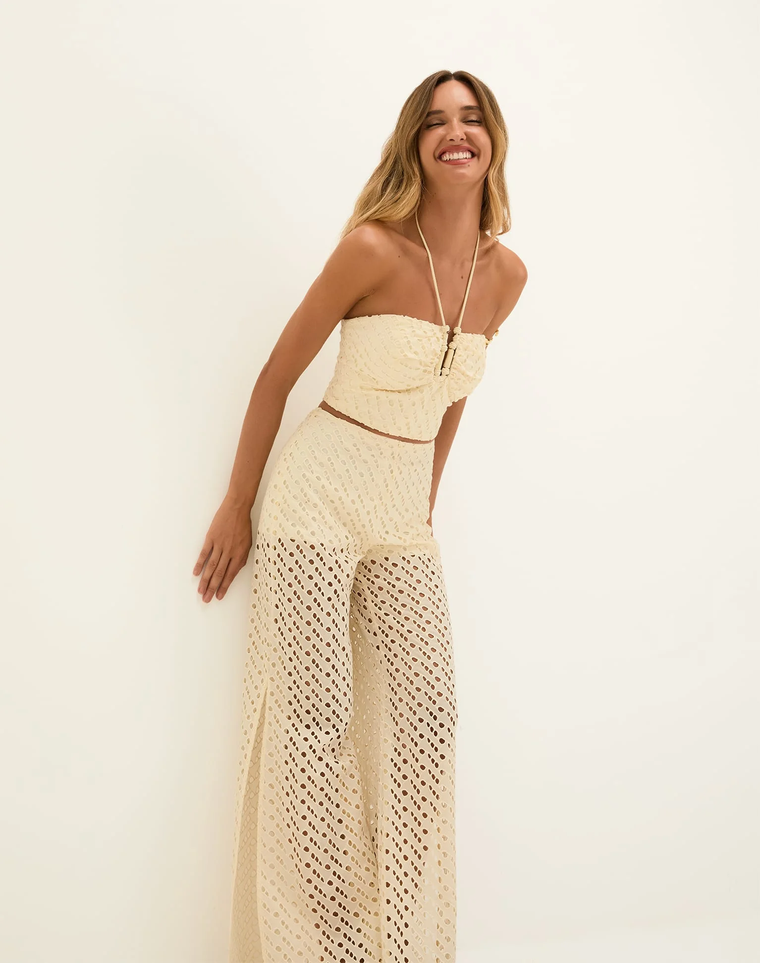 Eyelet Melinda Cropped Top - Glitz - Image 4