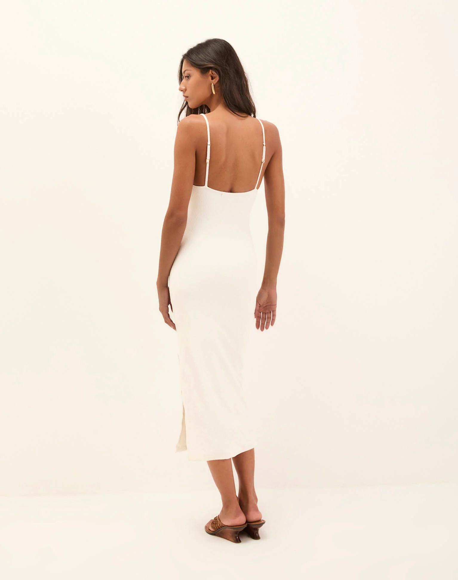 Firenze Petra Midi Dress - White - Image 3