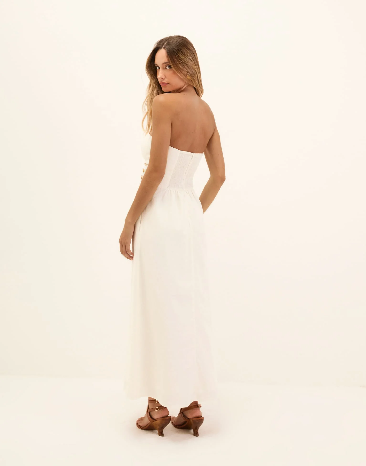 Grace Midi Dress - Off White - Image 2