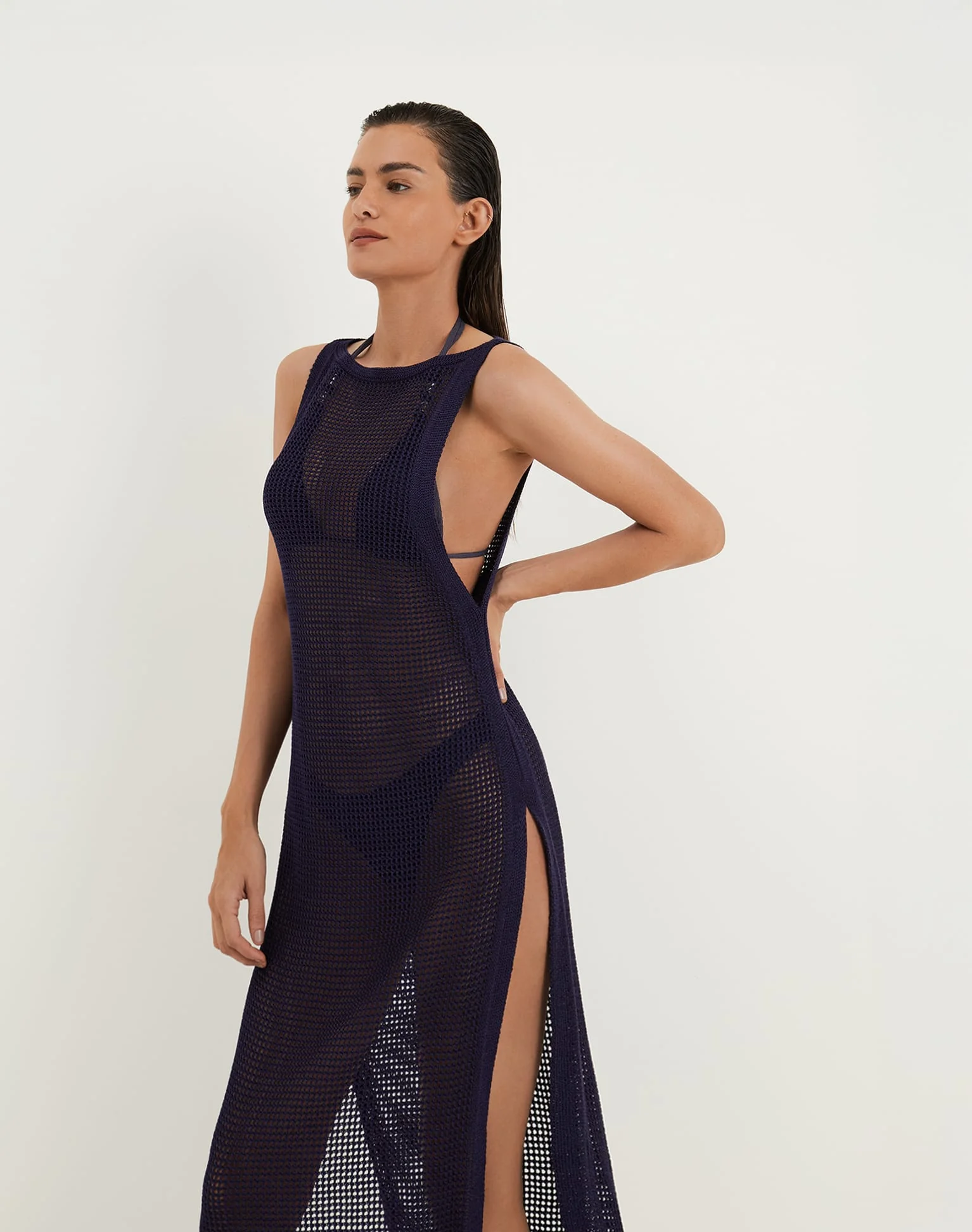 Knit Hanna Long Cover Up - Sailboat - Image 3