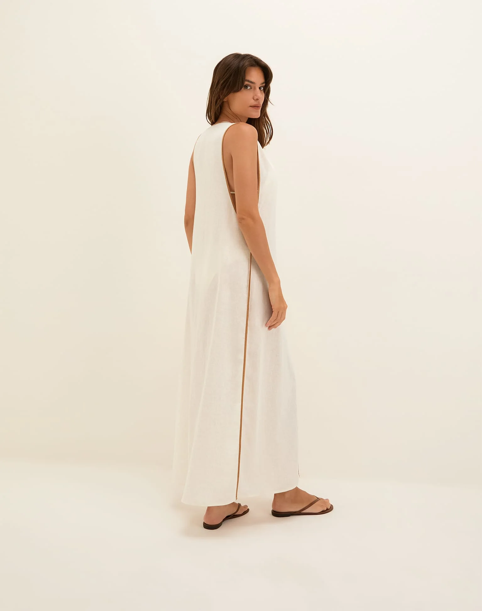 Iva Long Cover Up - Off White - Image 2