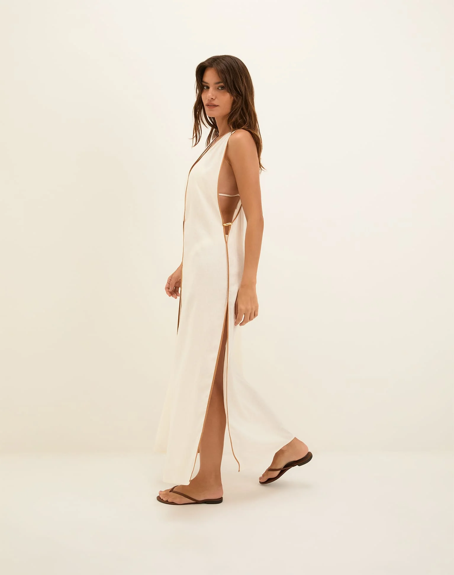 Iva Long Cover Up - Off White - Image 3