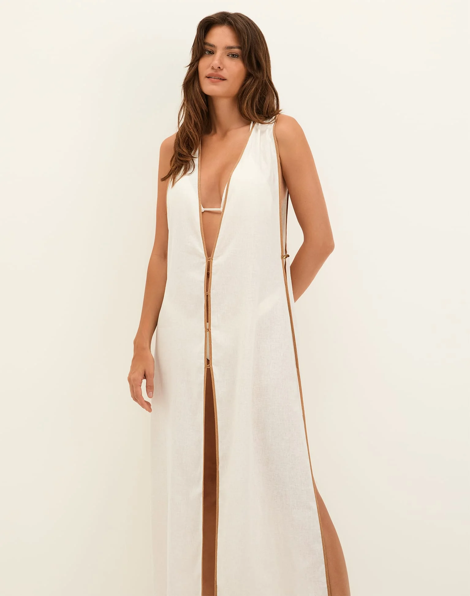 Iva Long Cover Up - Off White - Image 5
