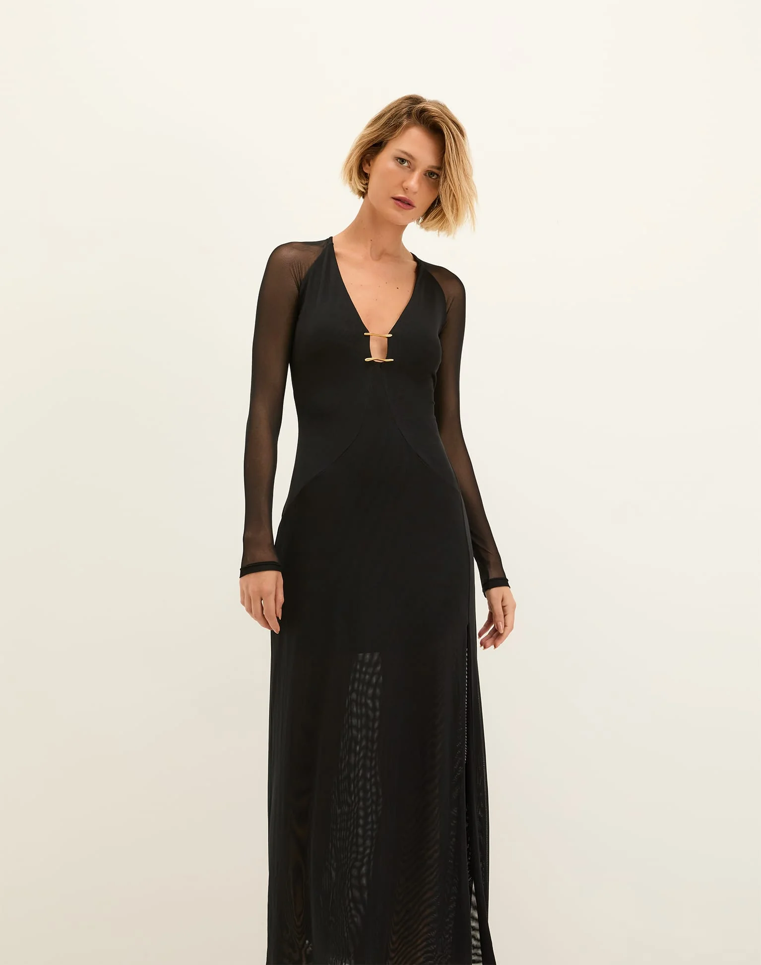 Iva Long Dress - Black - Image 4