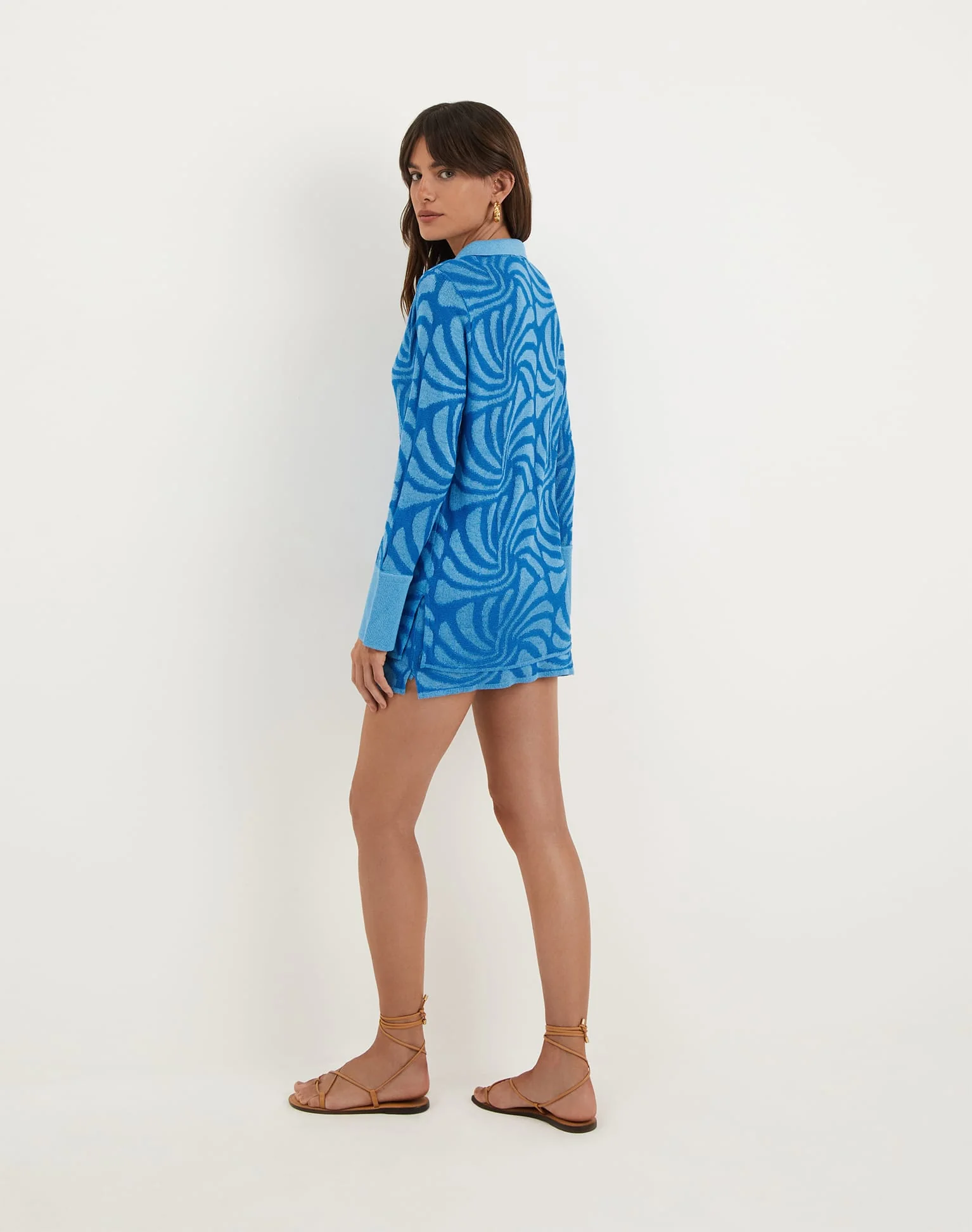 Jacquard Lara Blouse - Neptune - Image 4