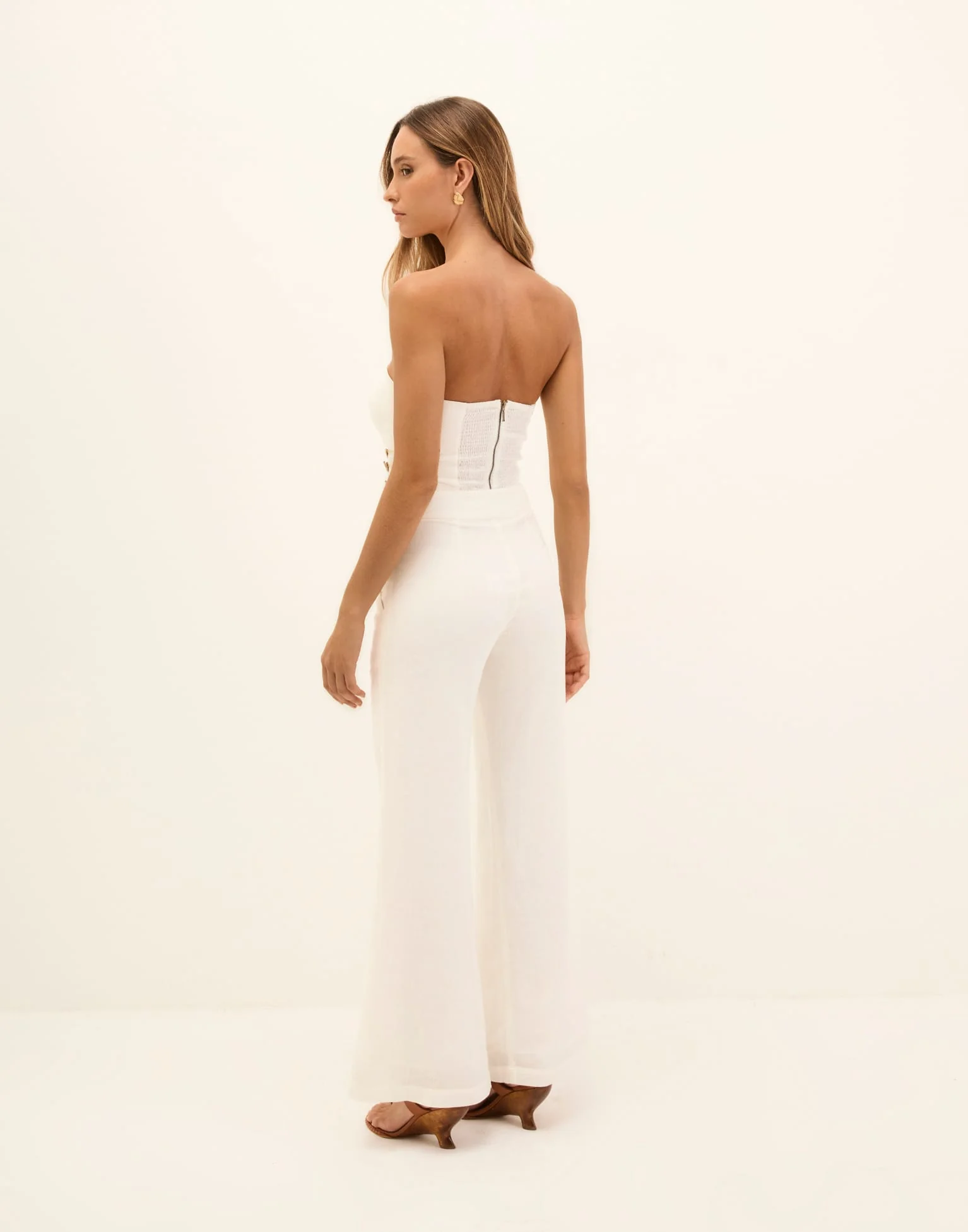 Embroidered Karen Top - Off White - Image 4
