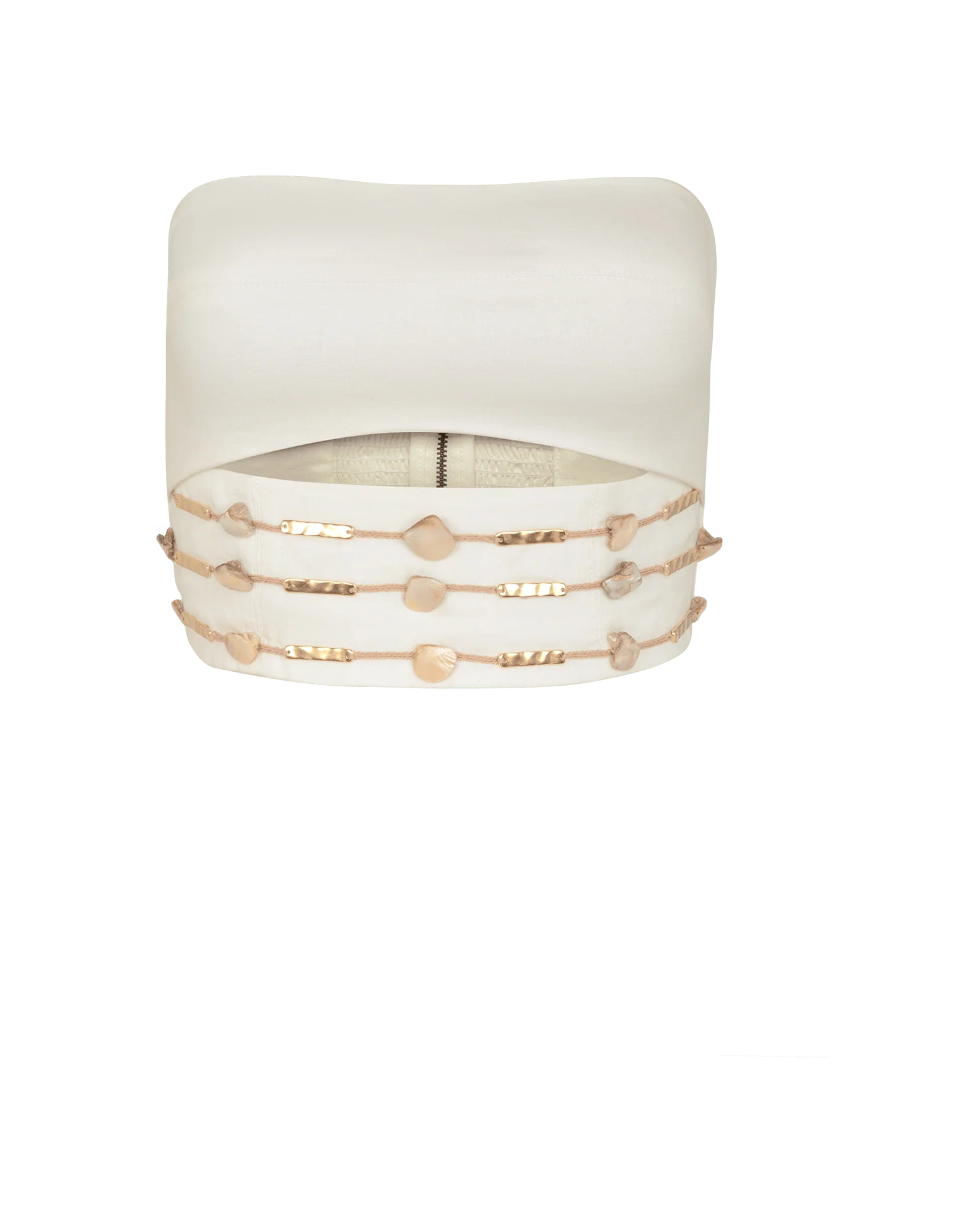 Embroidered Karen Top - Off White - Image 8