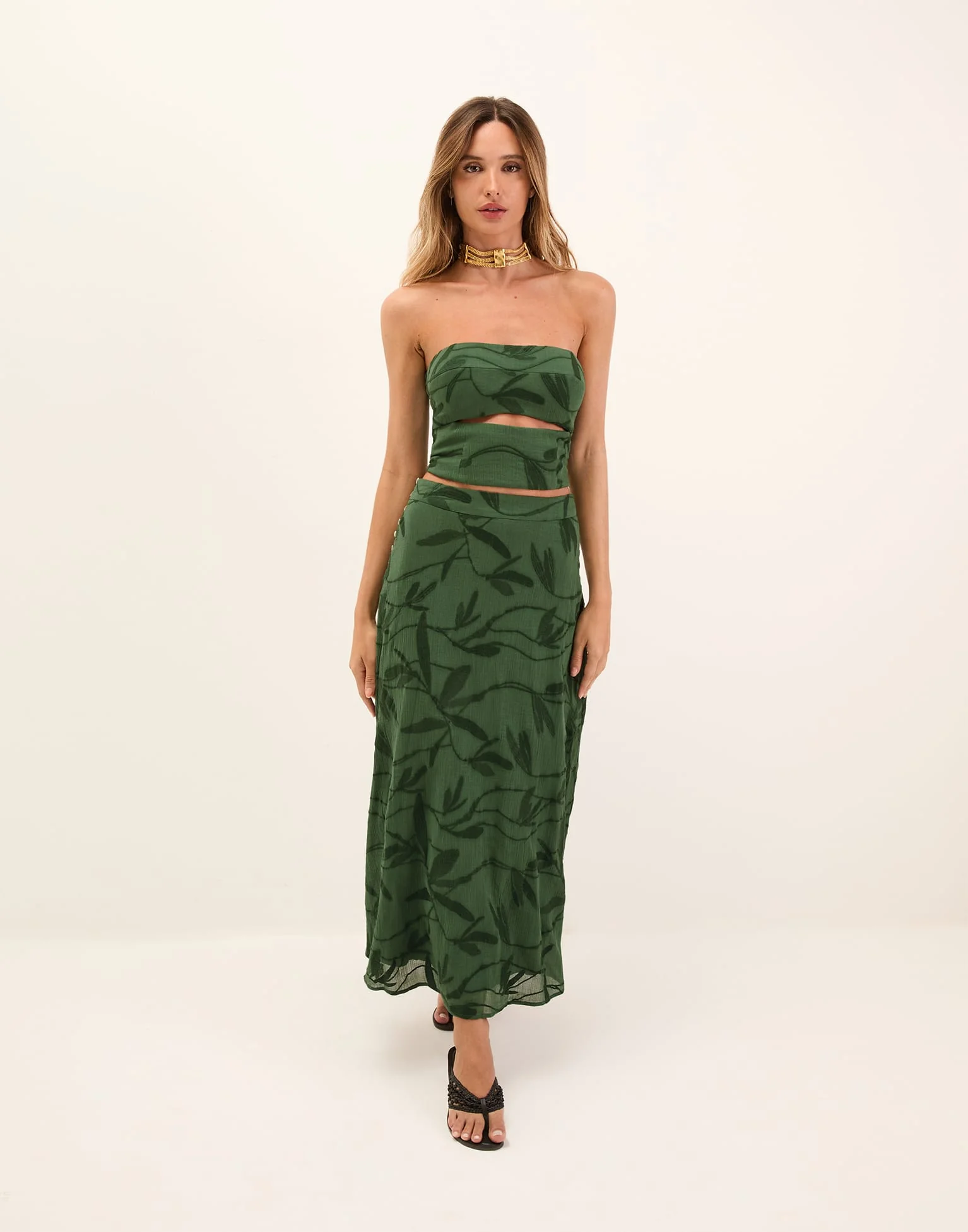 Kinsley Midi Skirt - Embroidered Free Bird - Image 2