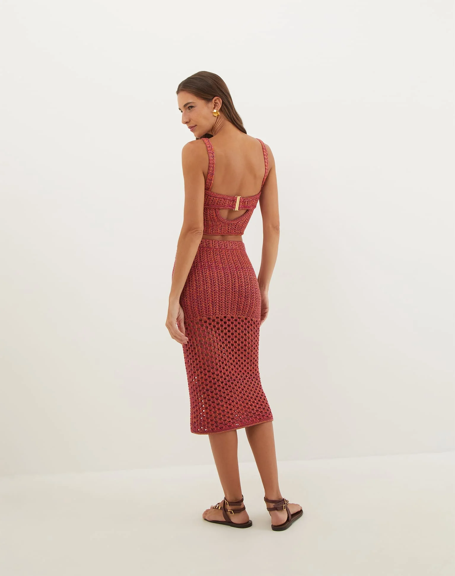Knit Aria Midi Skirt (Final Sale) - Berry Burst - Image 4