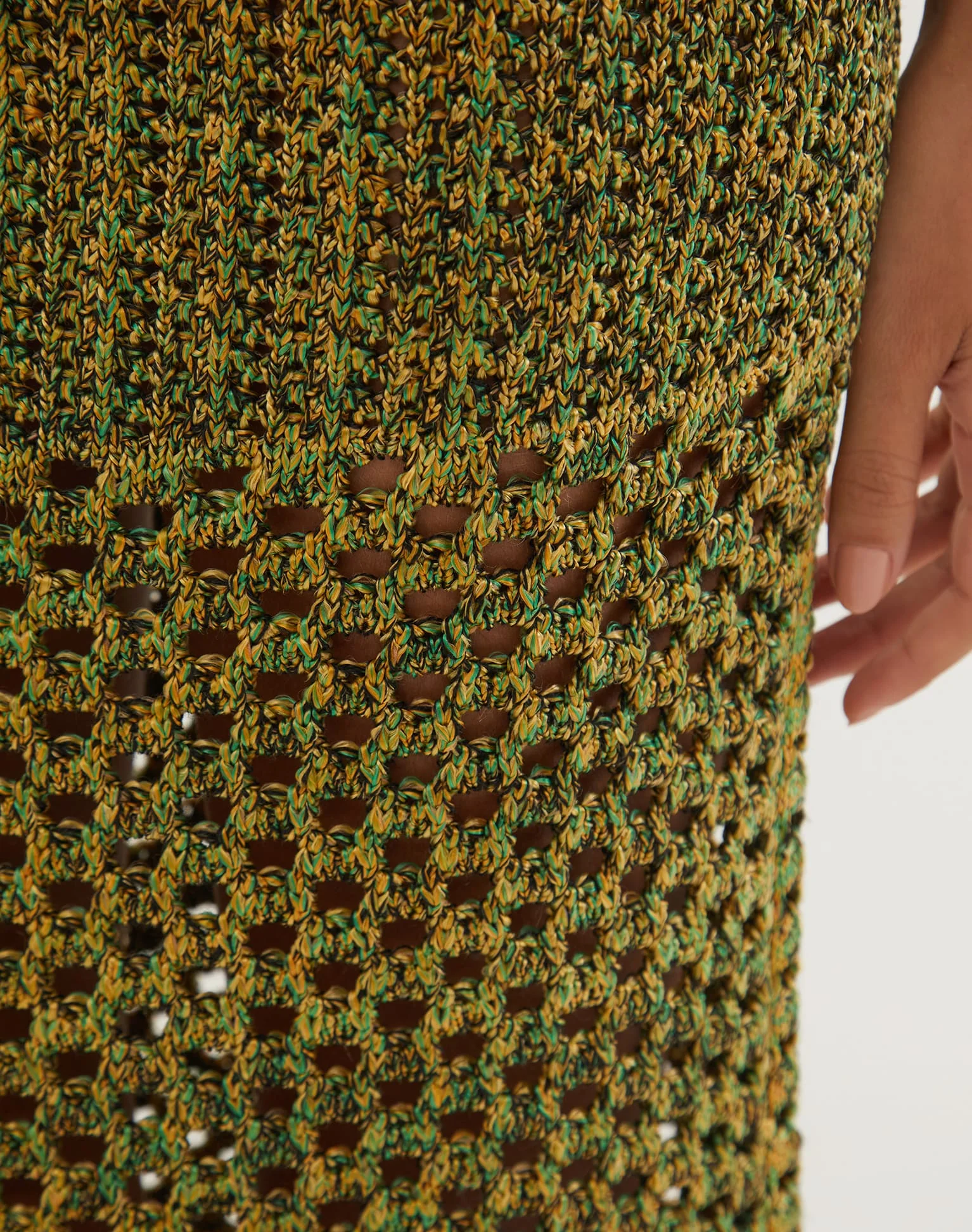 Knit Aria Midi Skirt (Final Sale) - Green - Image 5