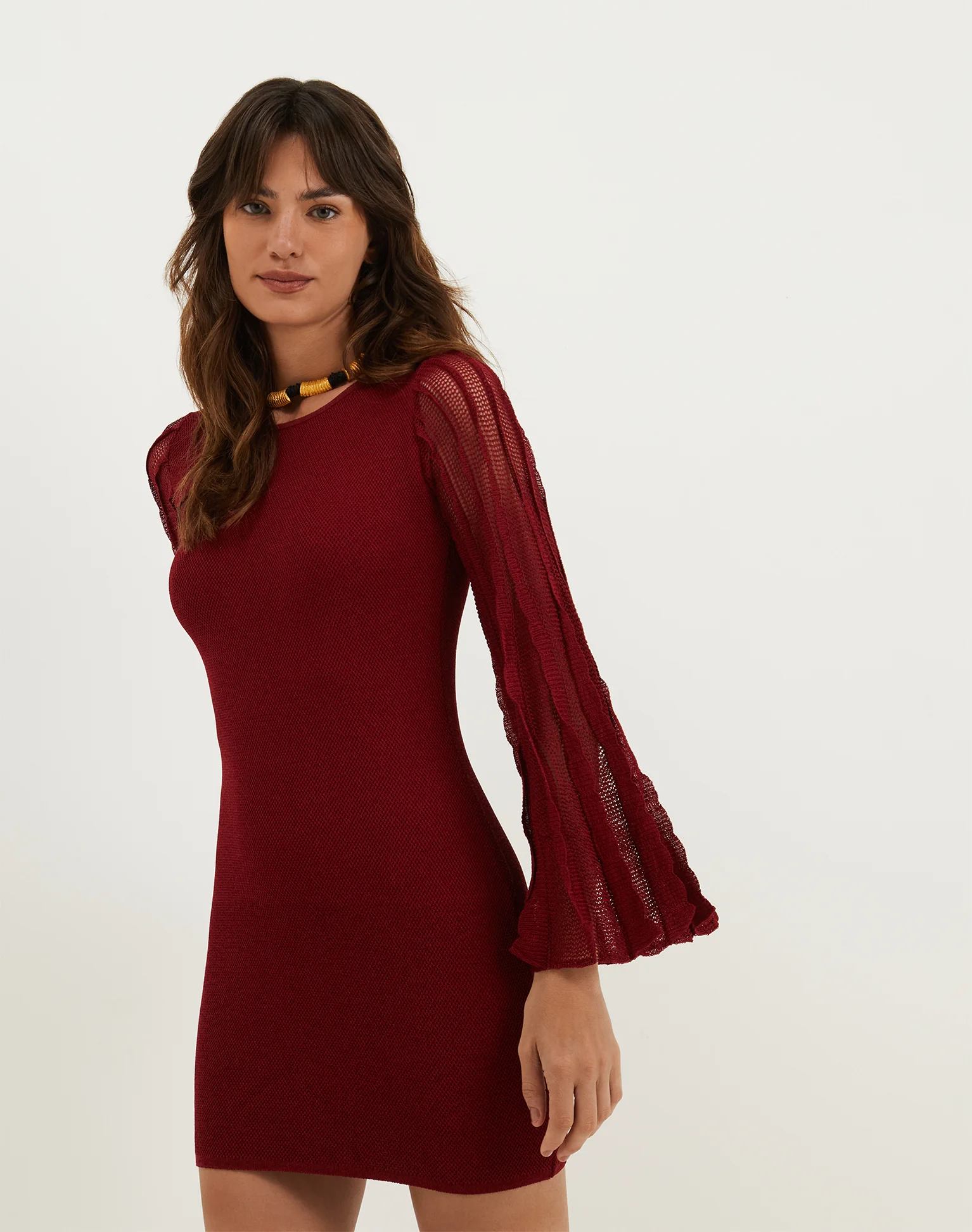 Knit Celina Short Dress - Ponche - Image 3