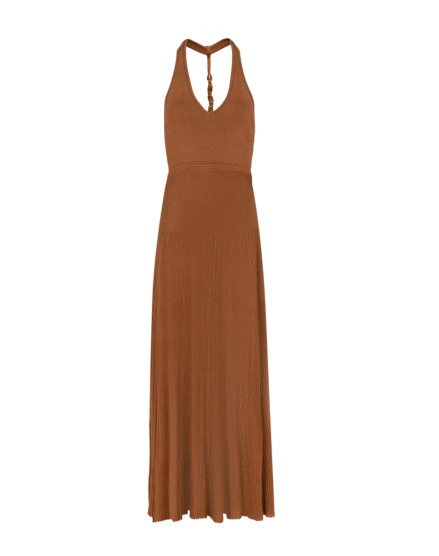 Knit Eria Long Dress - Camel - Image 8