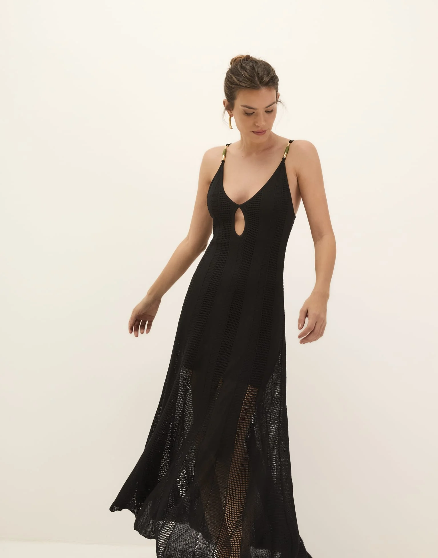 Knit Micah Long Dress - Black - Image 3