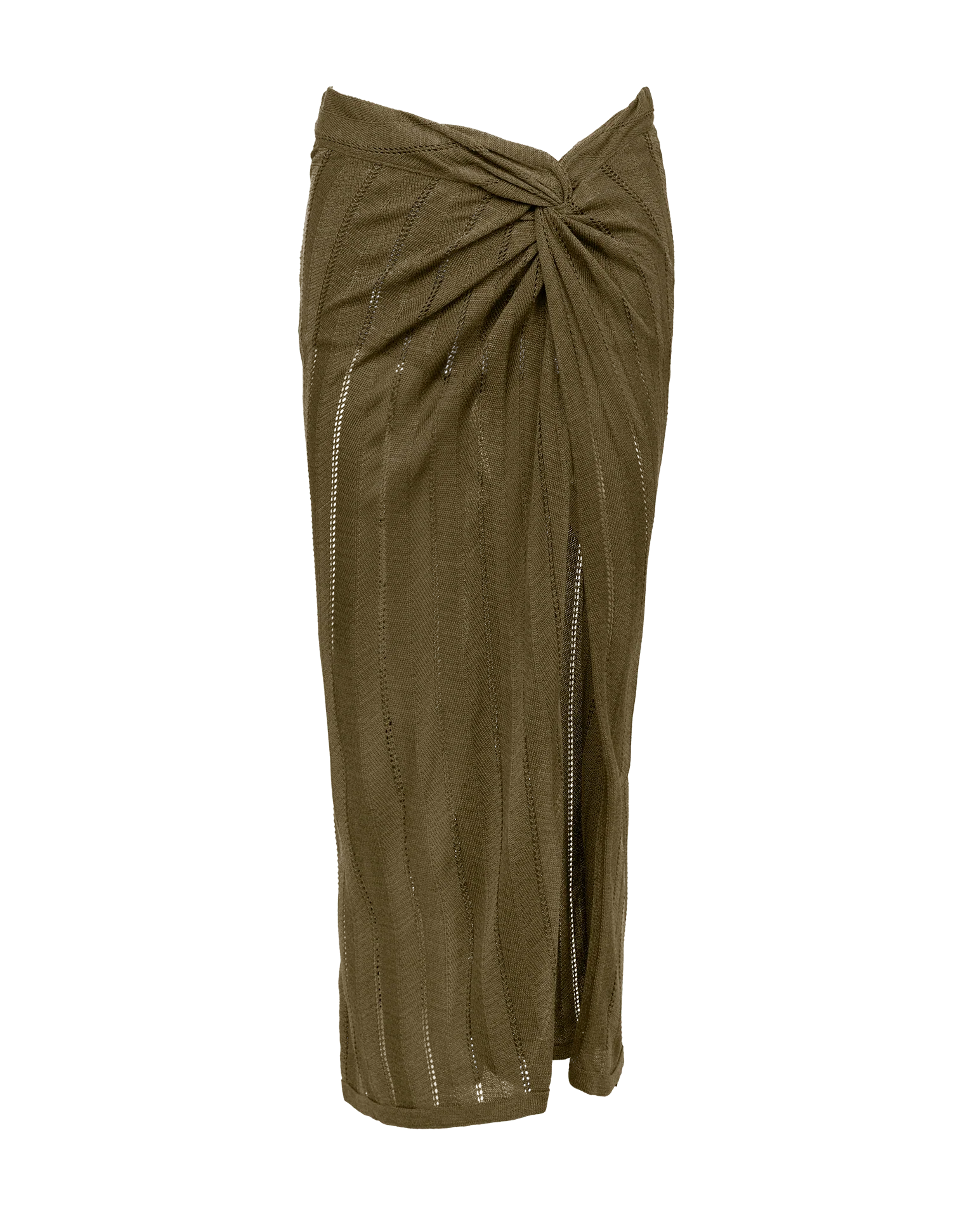 Knit Vis Long Skirt - Evergreen - Image 7
