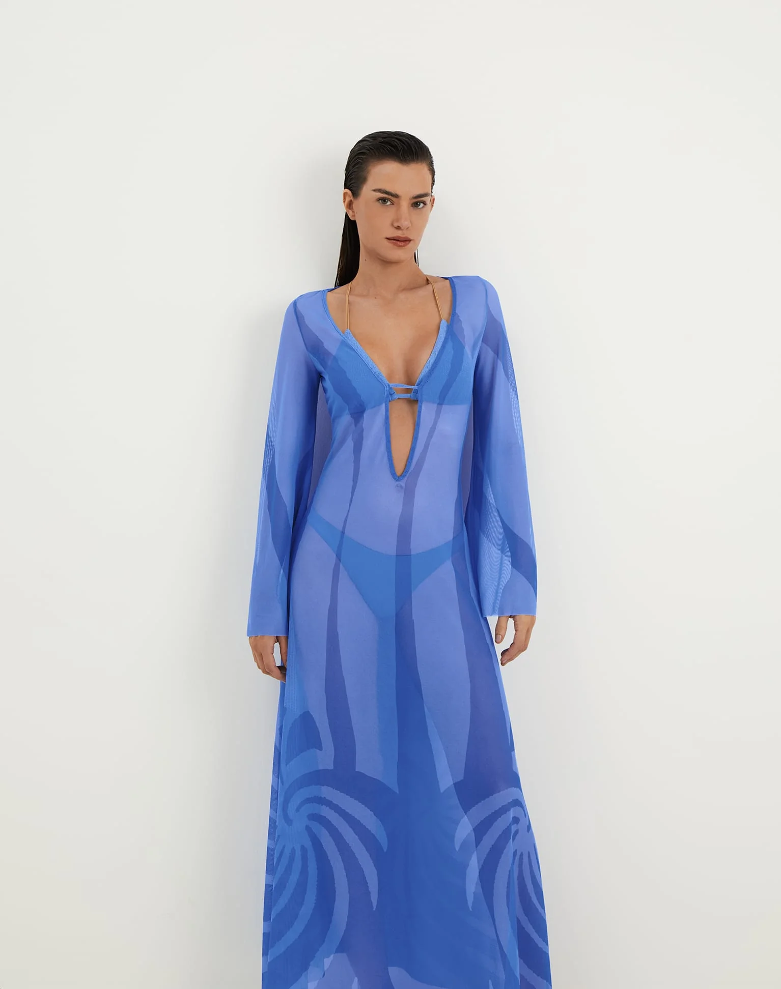 Lidi Long Cover Up Tunic - Neptune - Image 5
