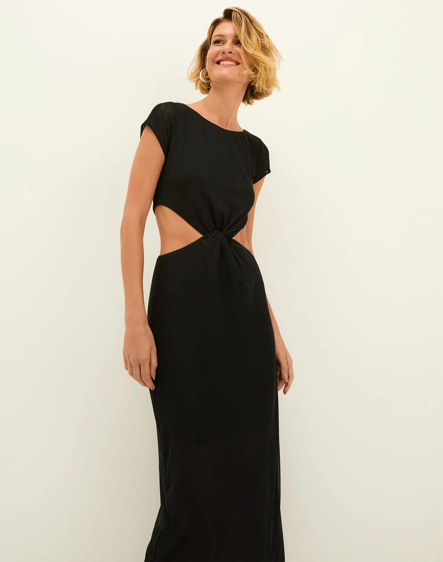 Lita Midi Dress - Black - Image 3
