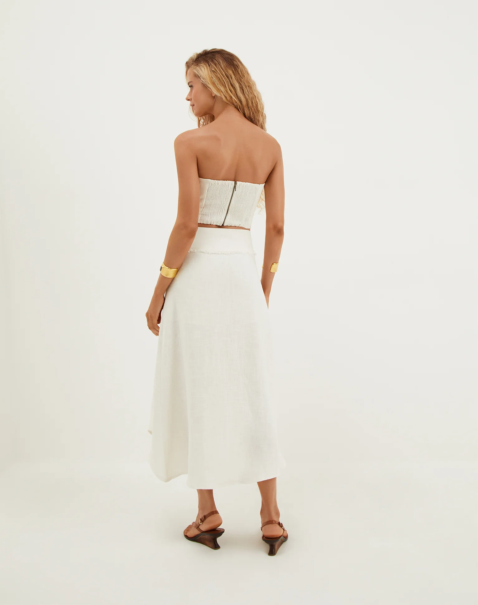 Louise Cropped Top - Off White - Image 4
