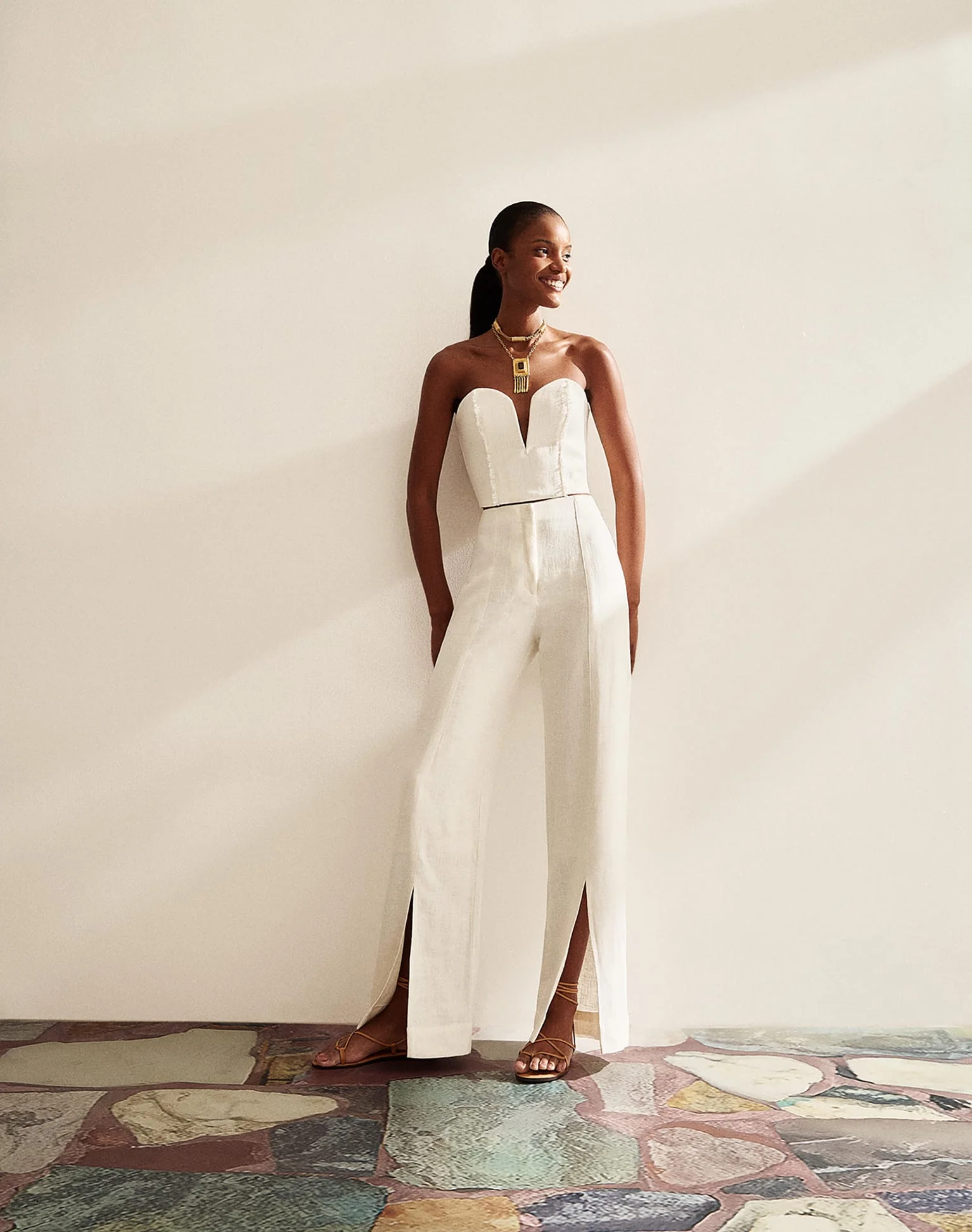 Louise Cropped Top - Off White - Image 5