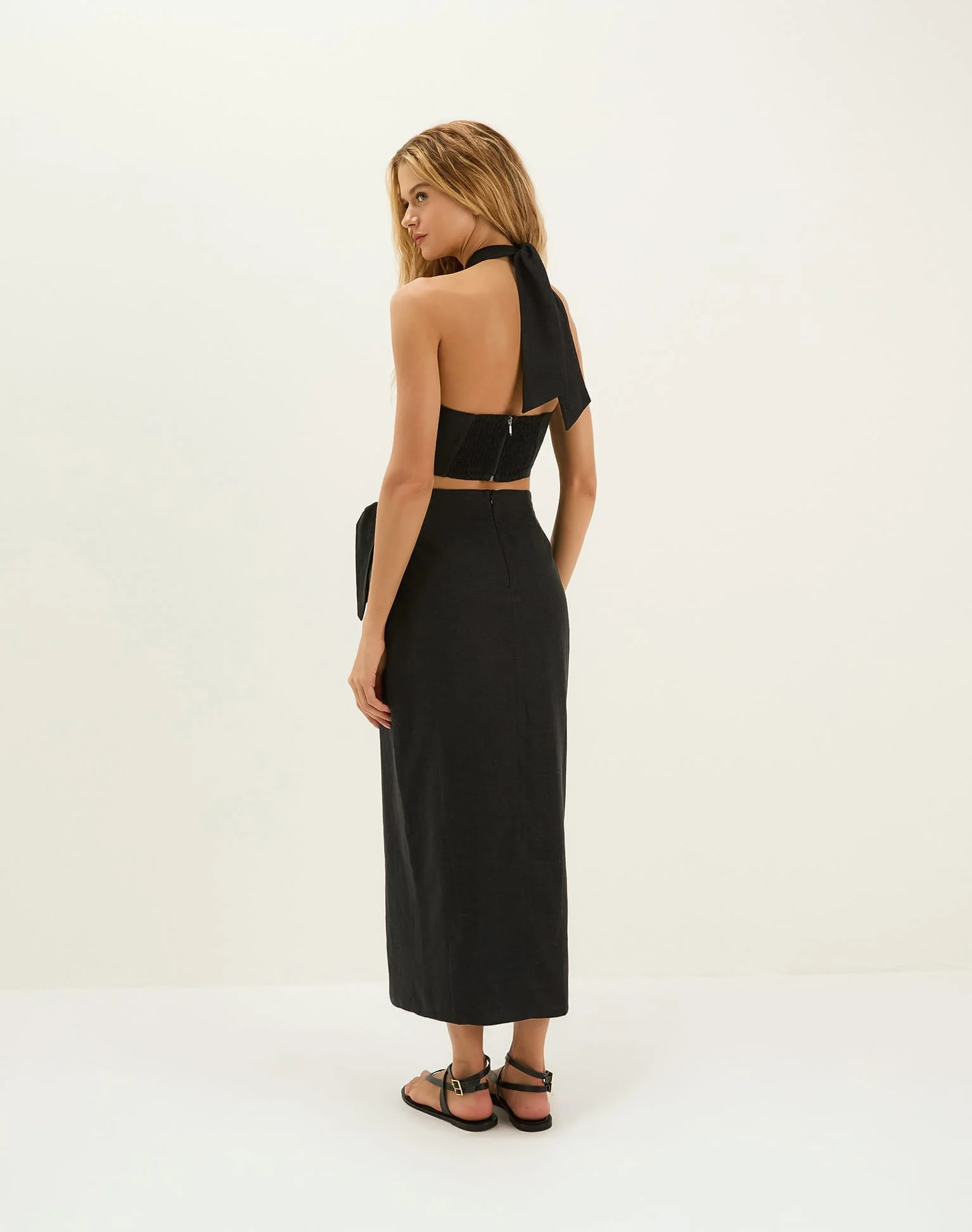 Luna Halter Top - Black - Image 3