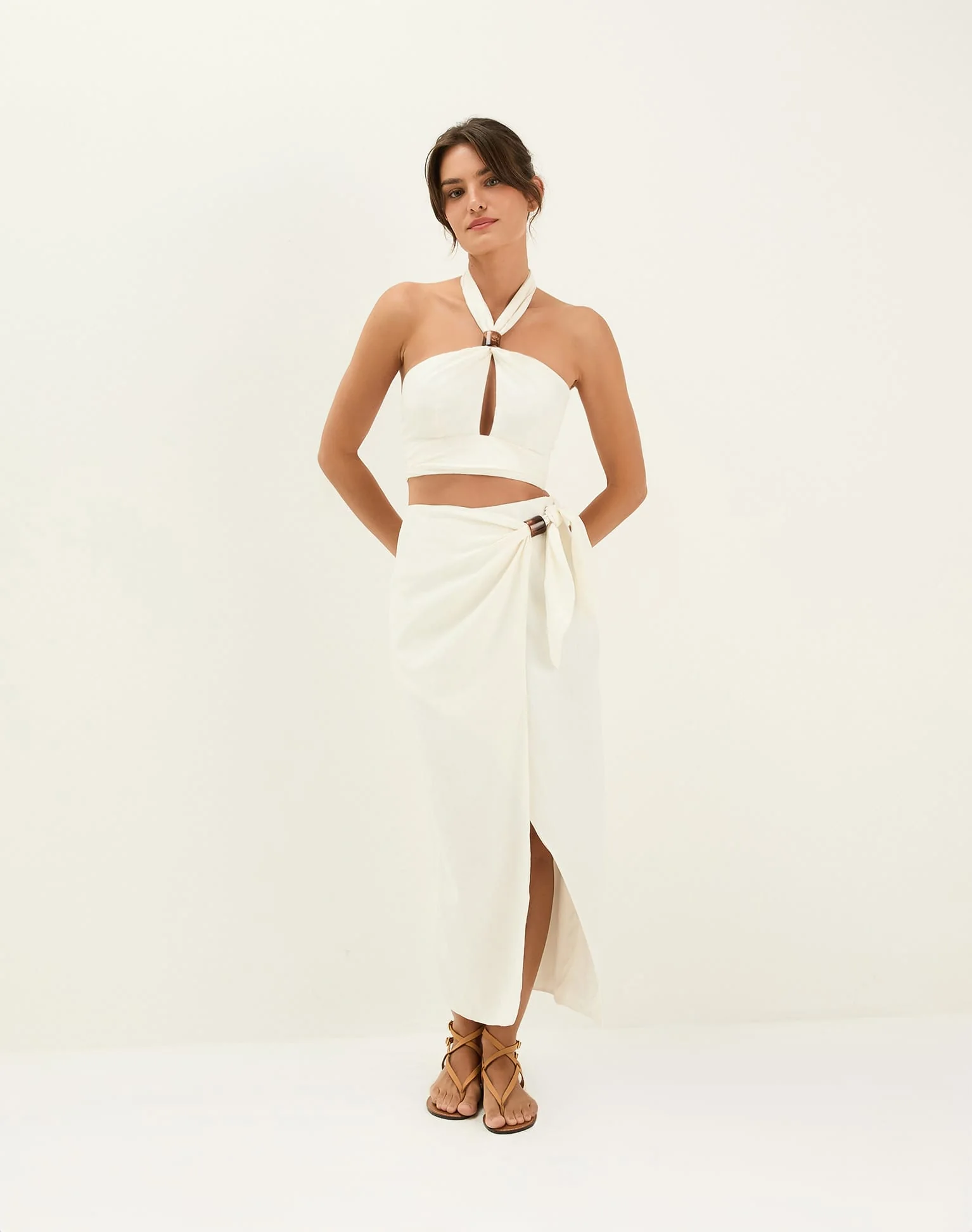 Luna Halter Top - Off White - Image 10