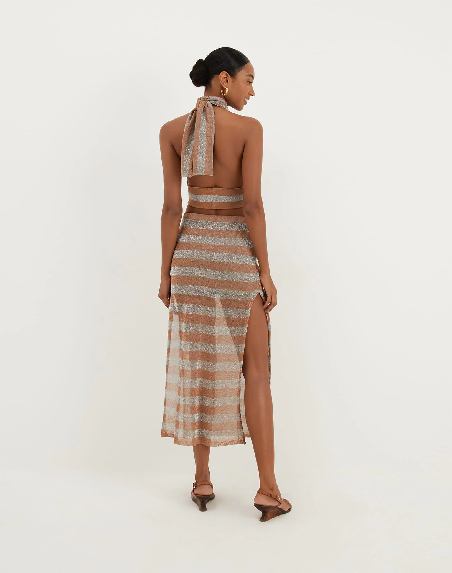 Knit Luna Long Skirt - Striped Éclair - Image 4