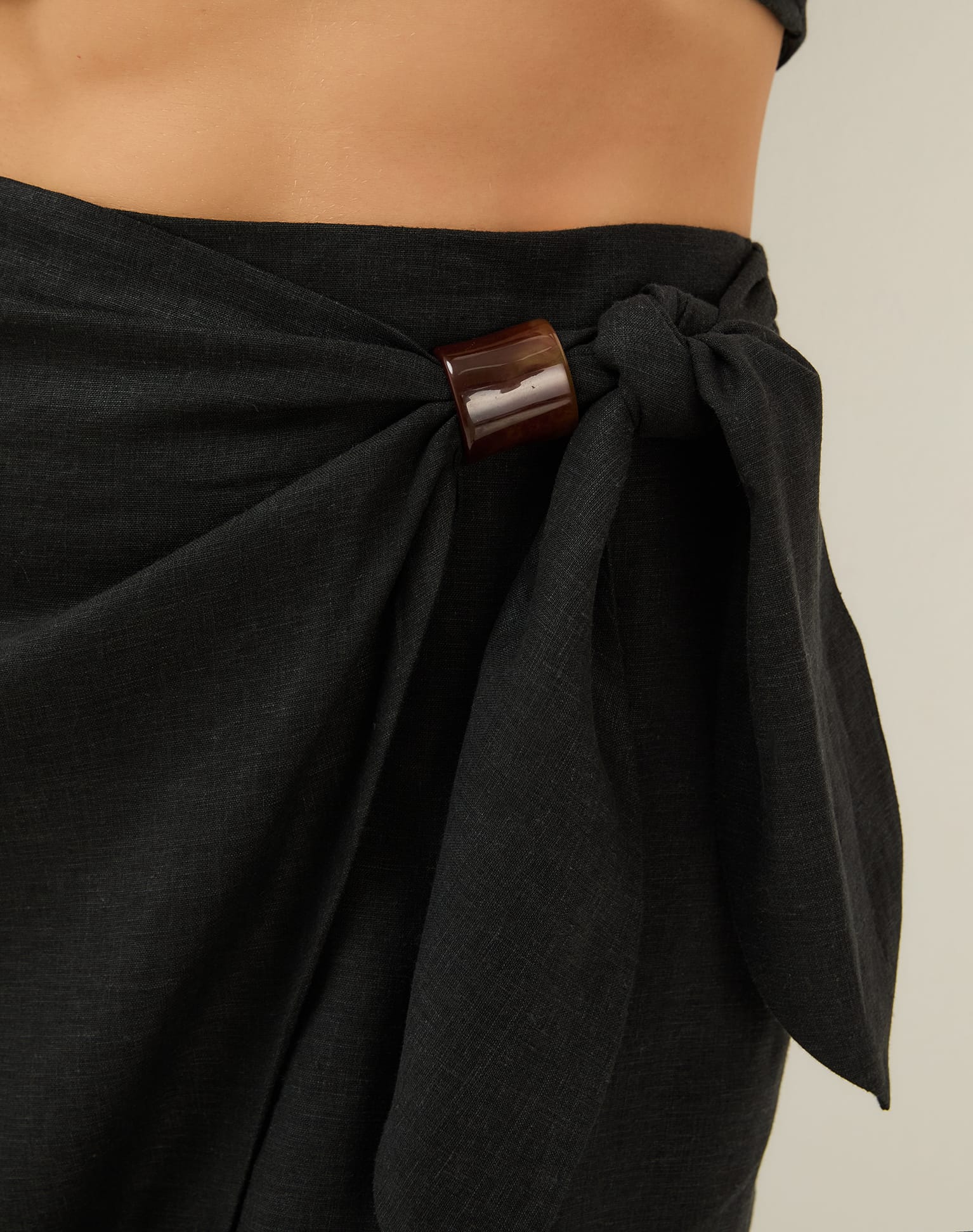 Luna Midi Skirt - Black - Image 4