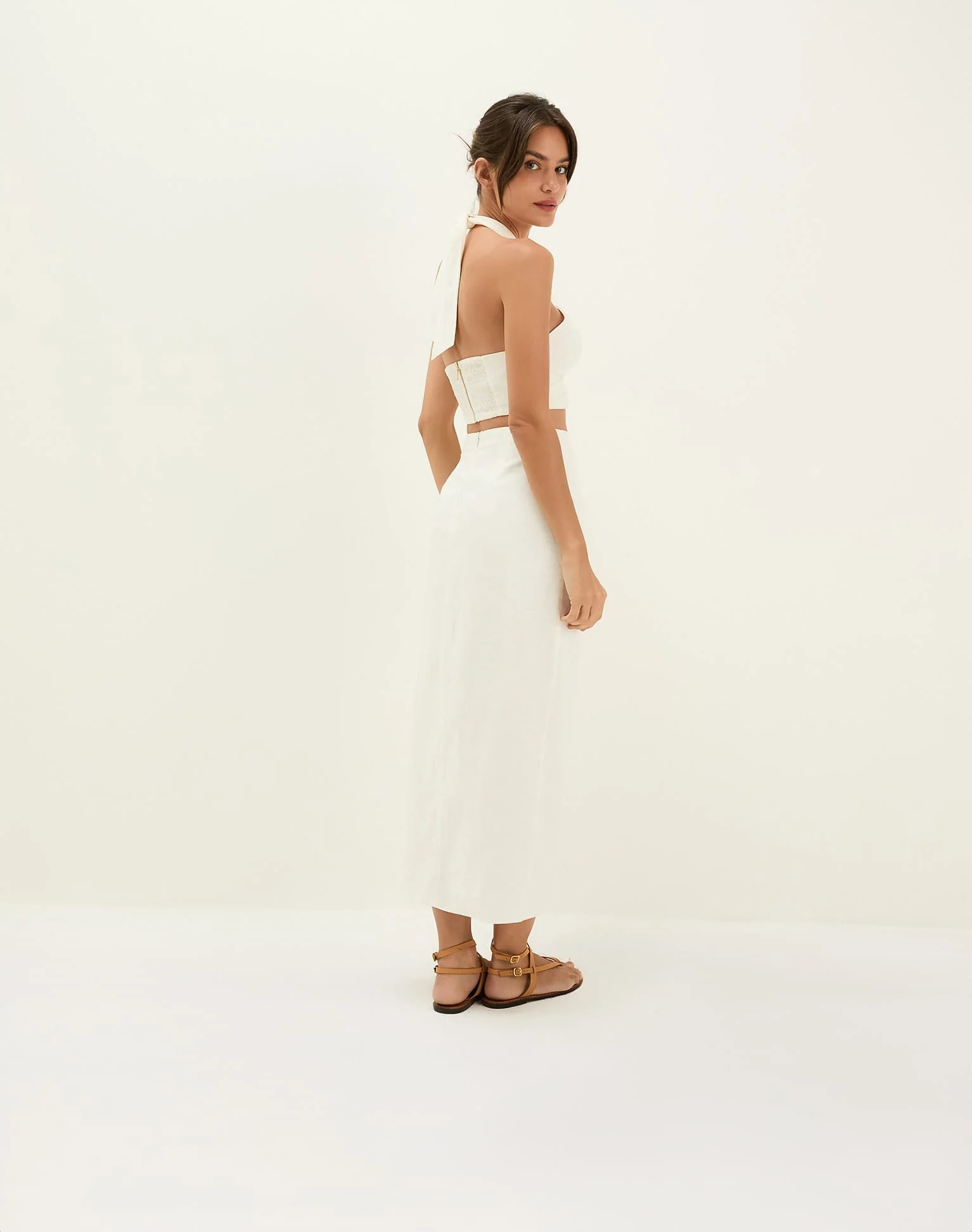 Luna Midi Skirt - Off White - Image 4
