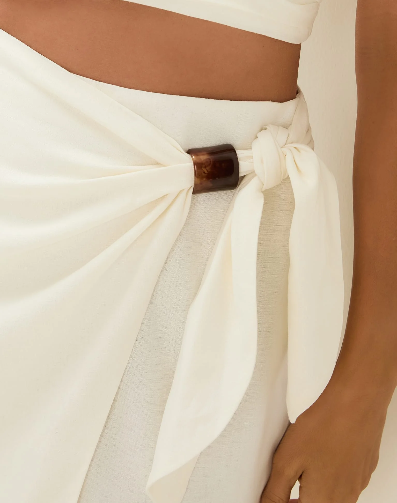 Luna Midi Skirt - Off White - Image 7