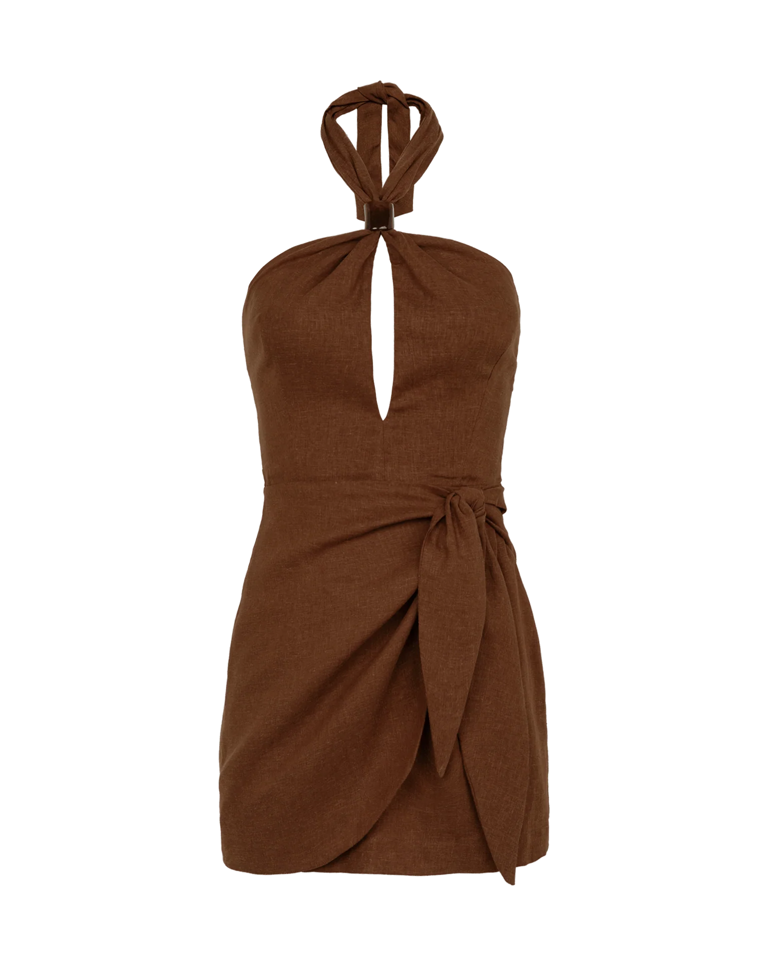 Luna Short Dress - Brown - Image 5