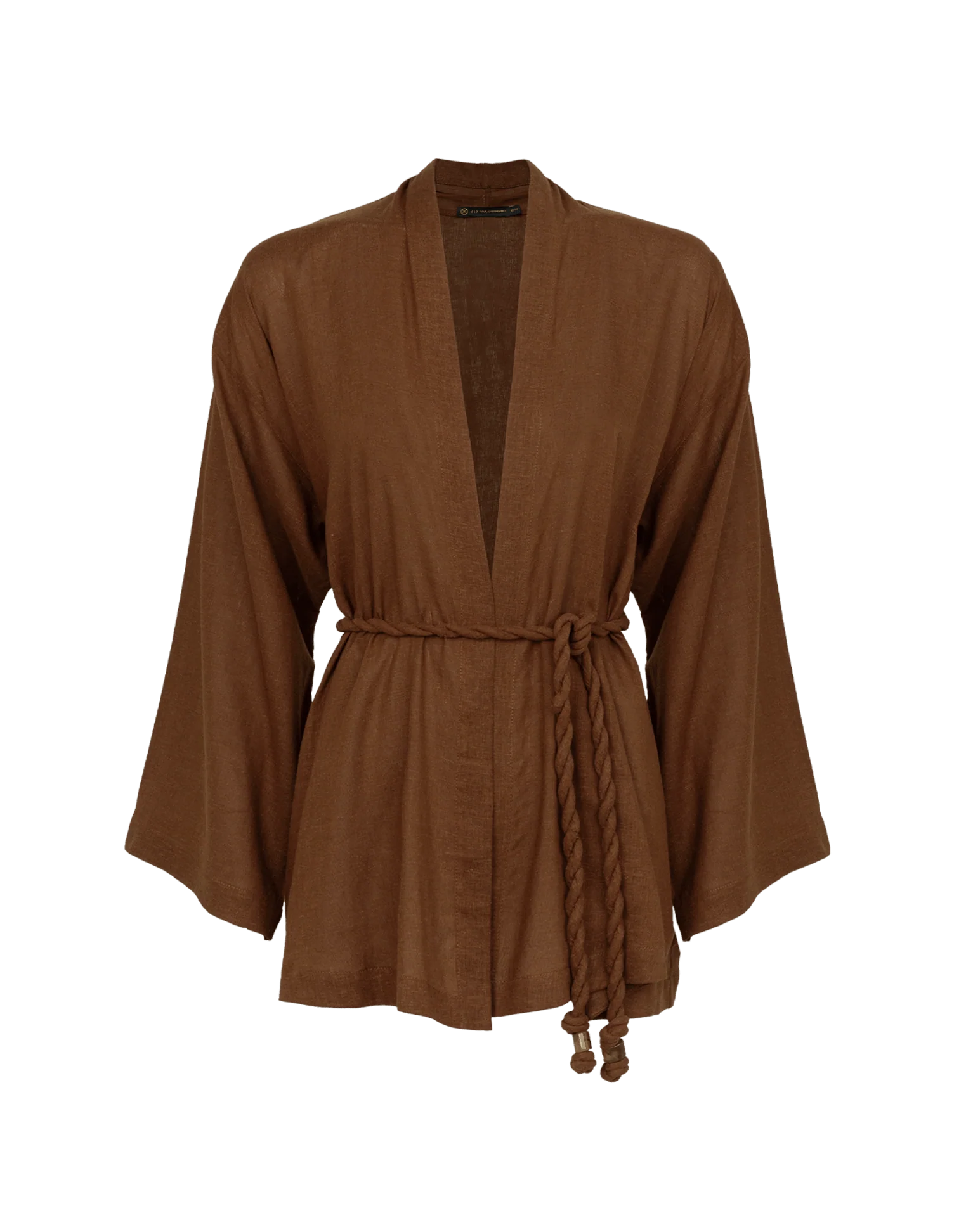 Luna Short Kimono - Brown - Image 5