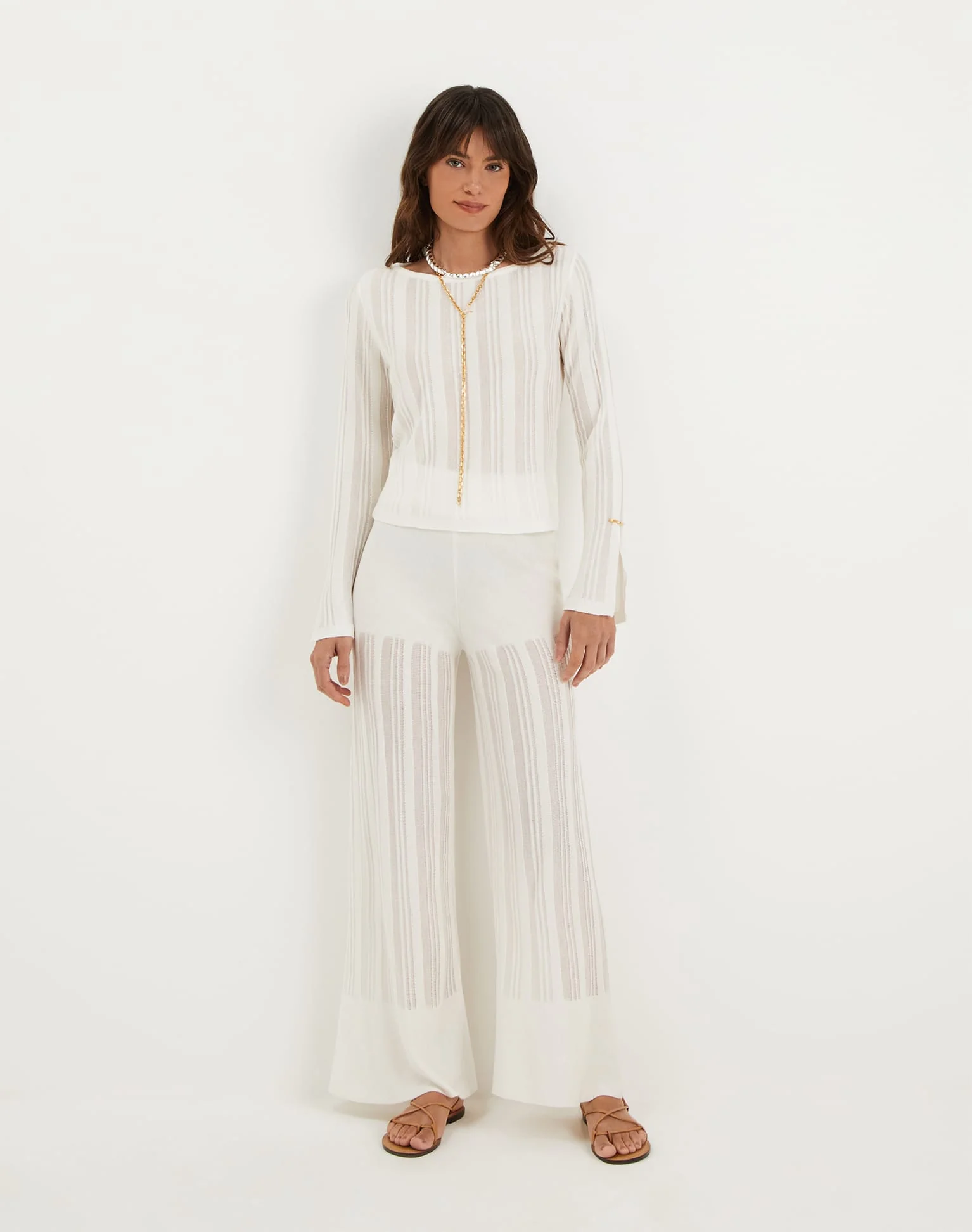 Knit Malene Blouse - Off White - Image 10