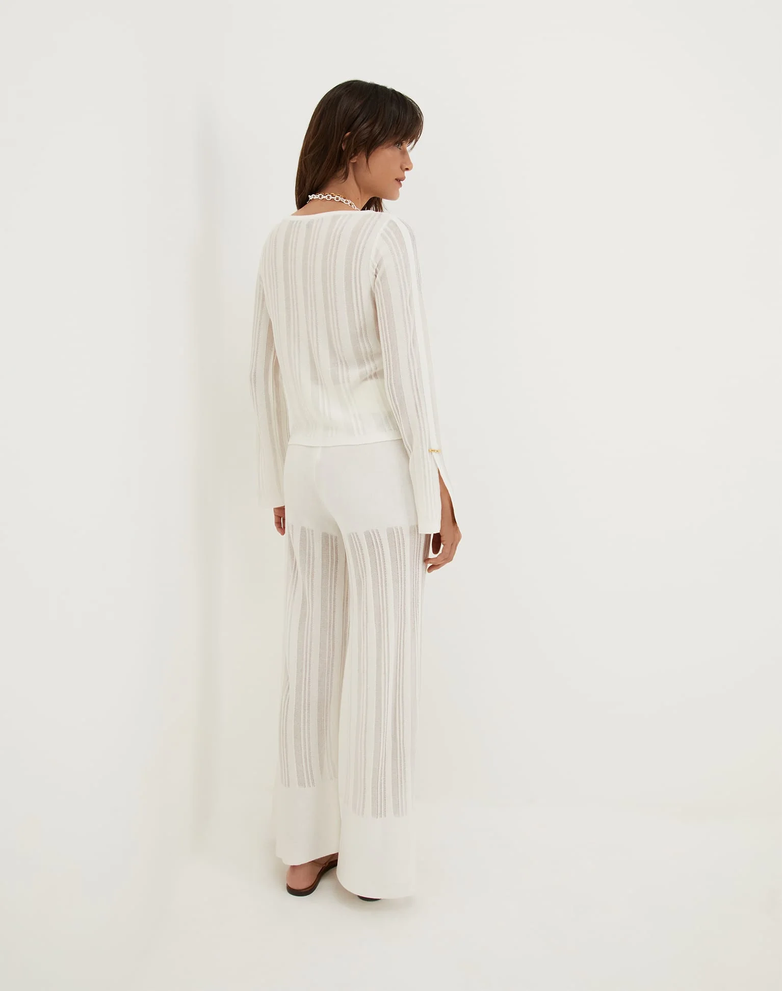 Knit Malene Blouse - Off White - Image 4