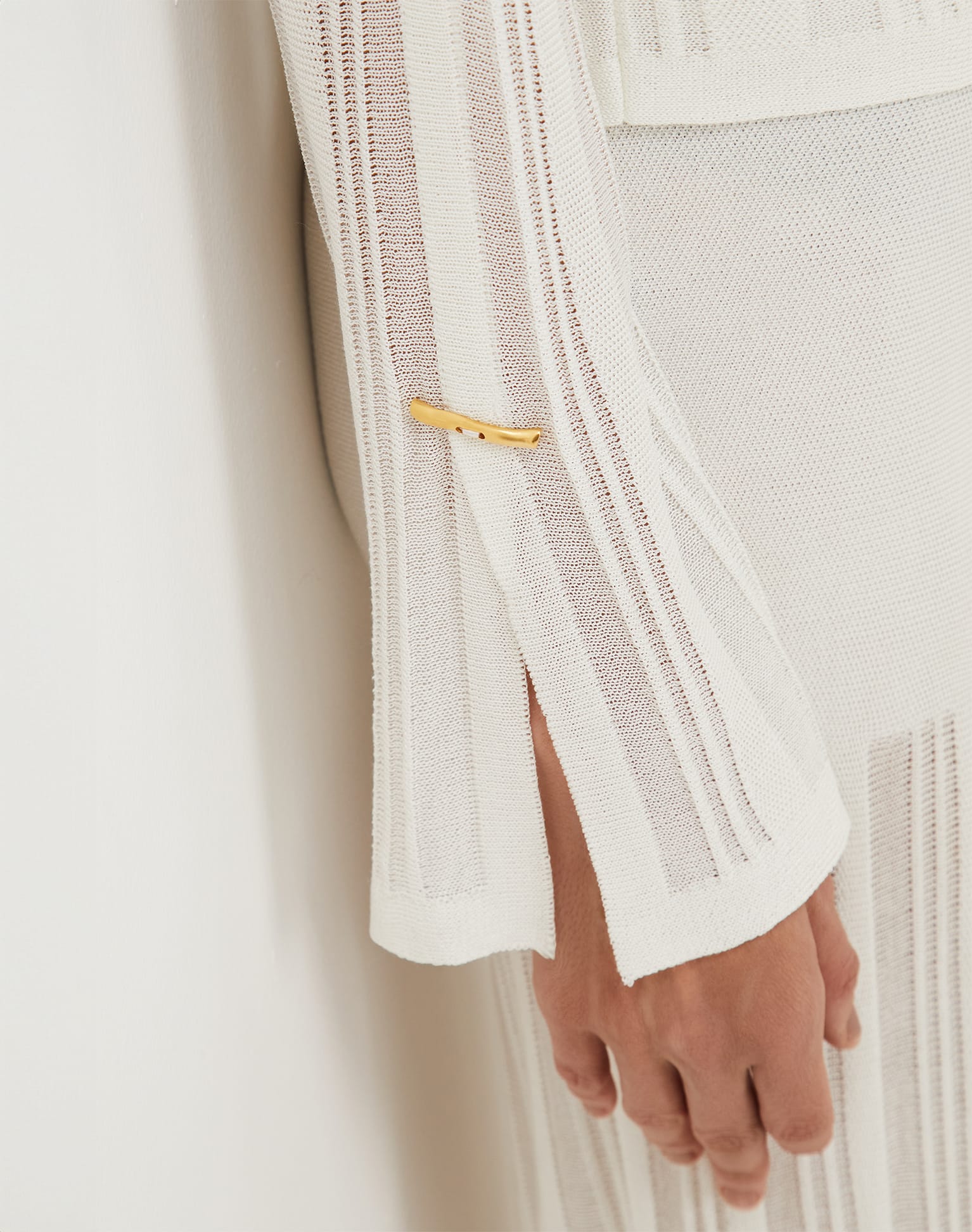 Knit Malene Blouse - Off White - Image 7