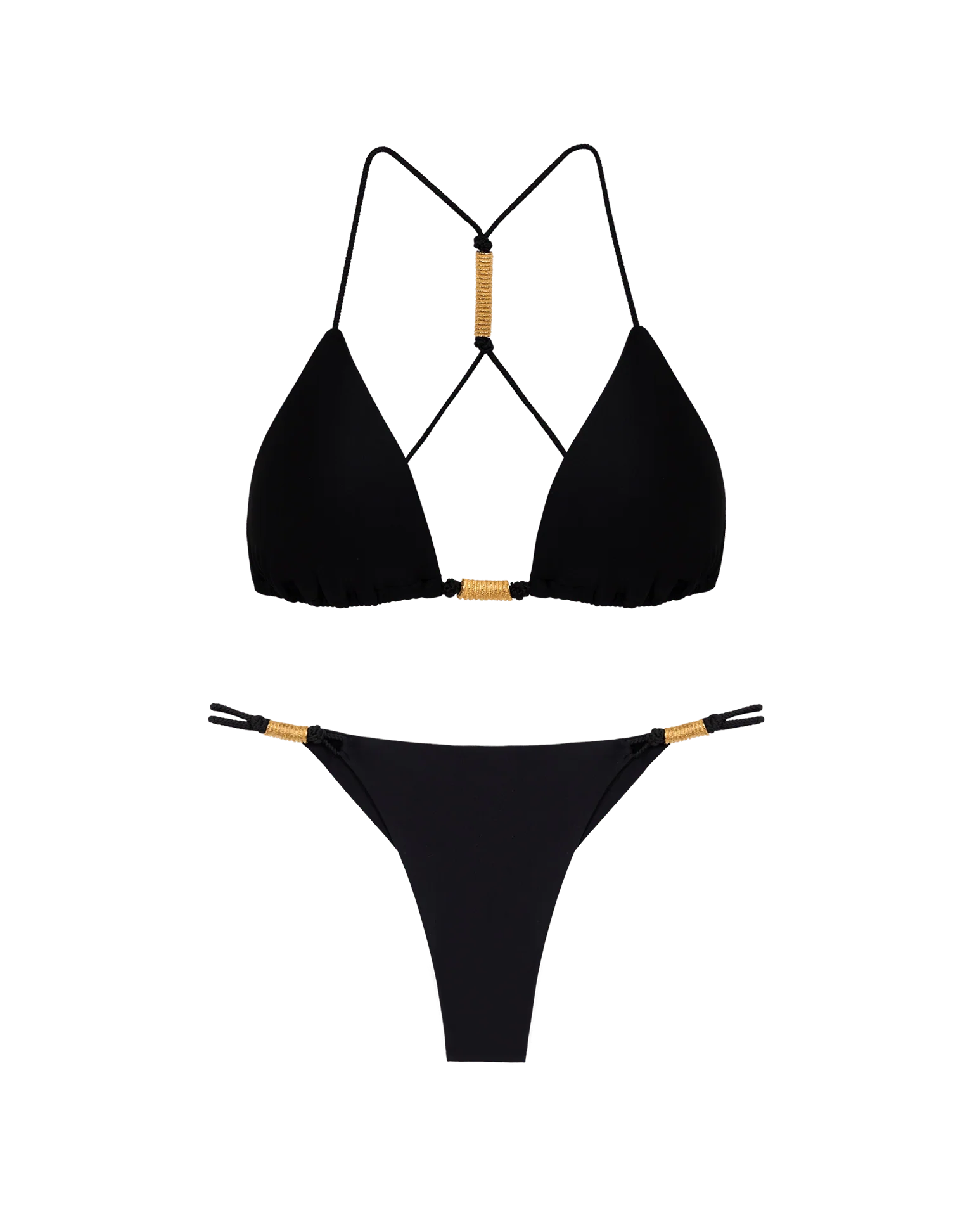 Matte Stacy T Back Tri Top - Black - Image 10