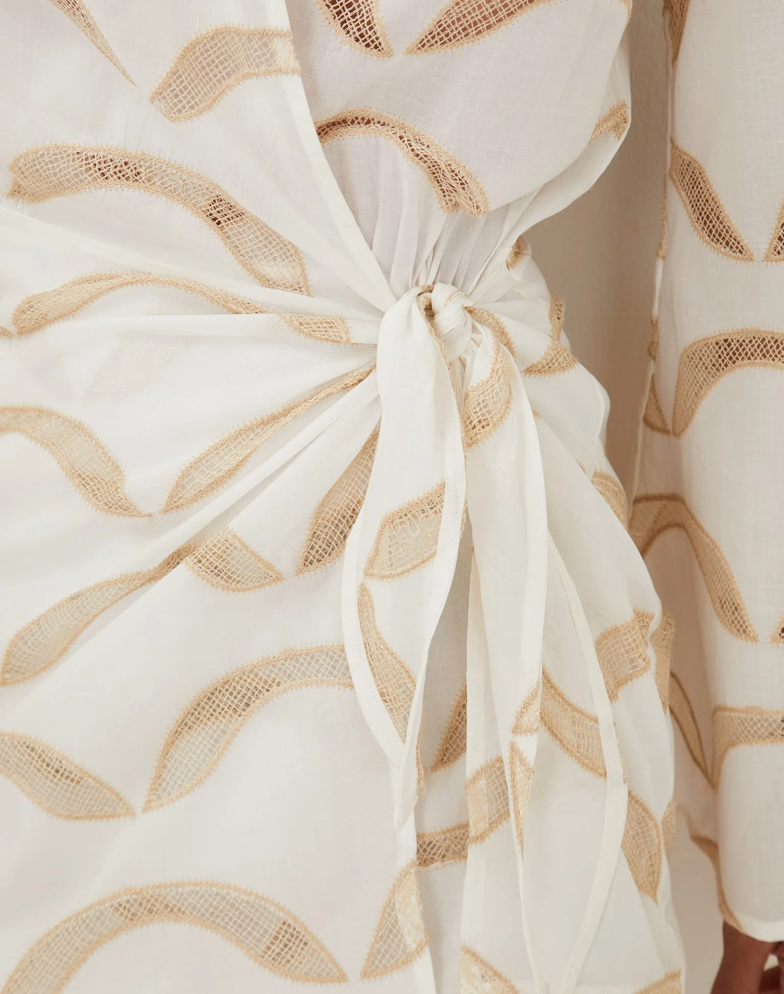 Eyelet Mea Short Dress - Off White - Image 5