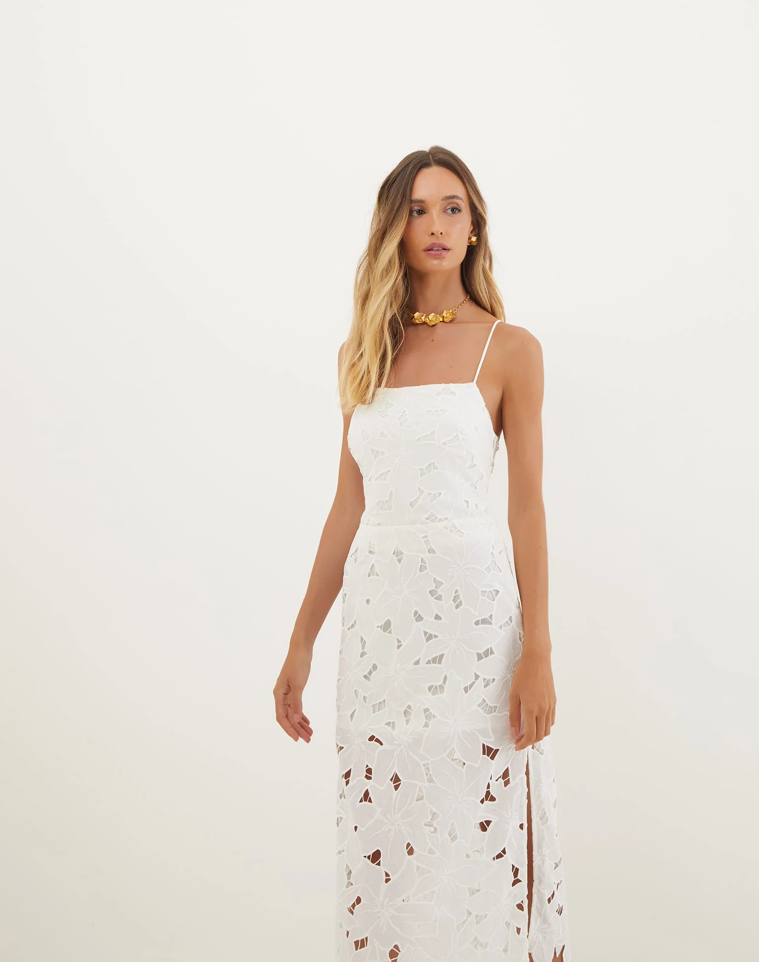 Mei Midi Dress (Final Sale) - Off White - Image 3